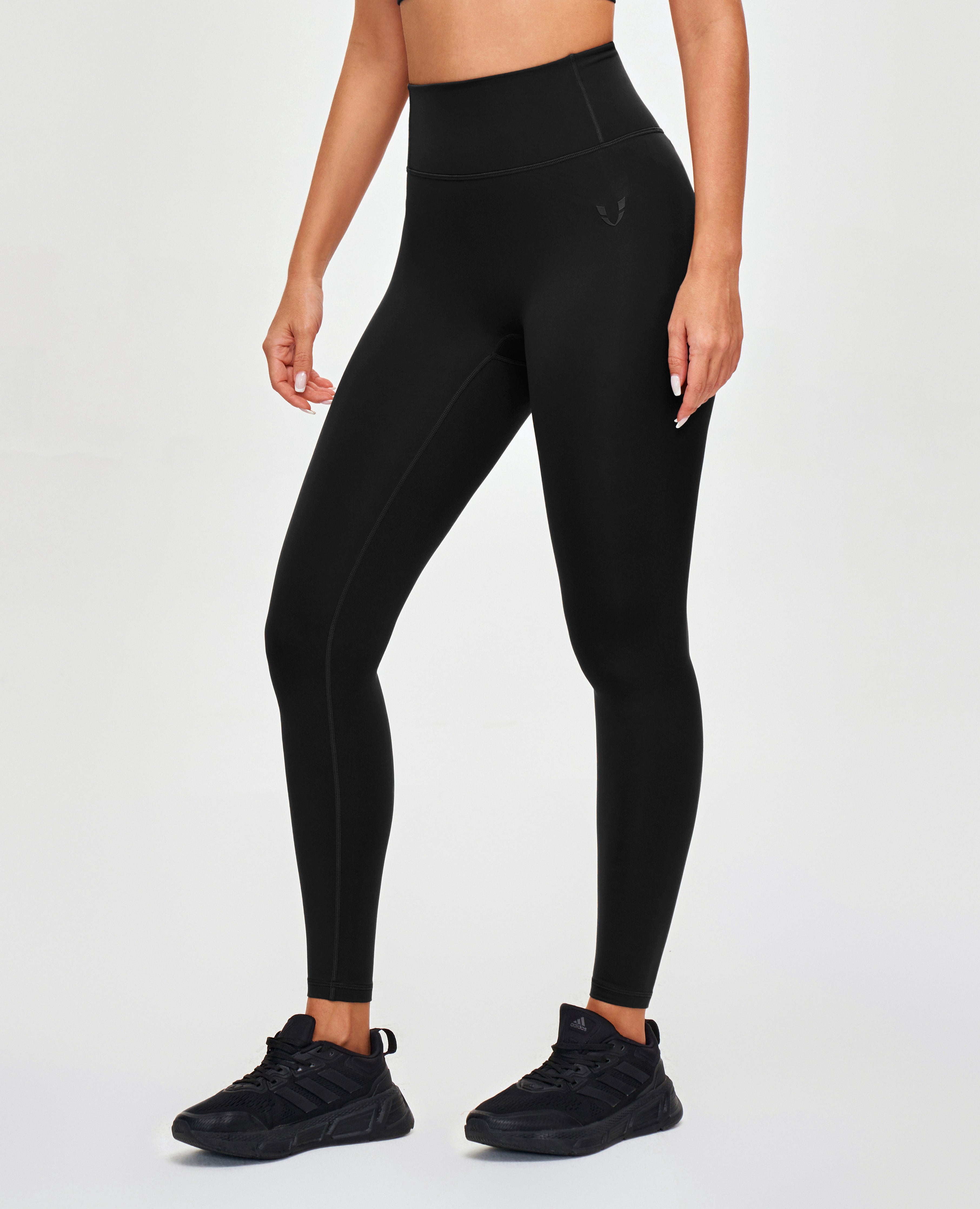 Workout-Leggings mit hoher Taille – Schwarz