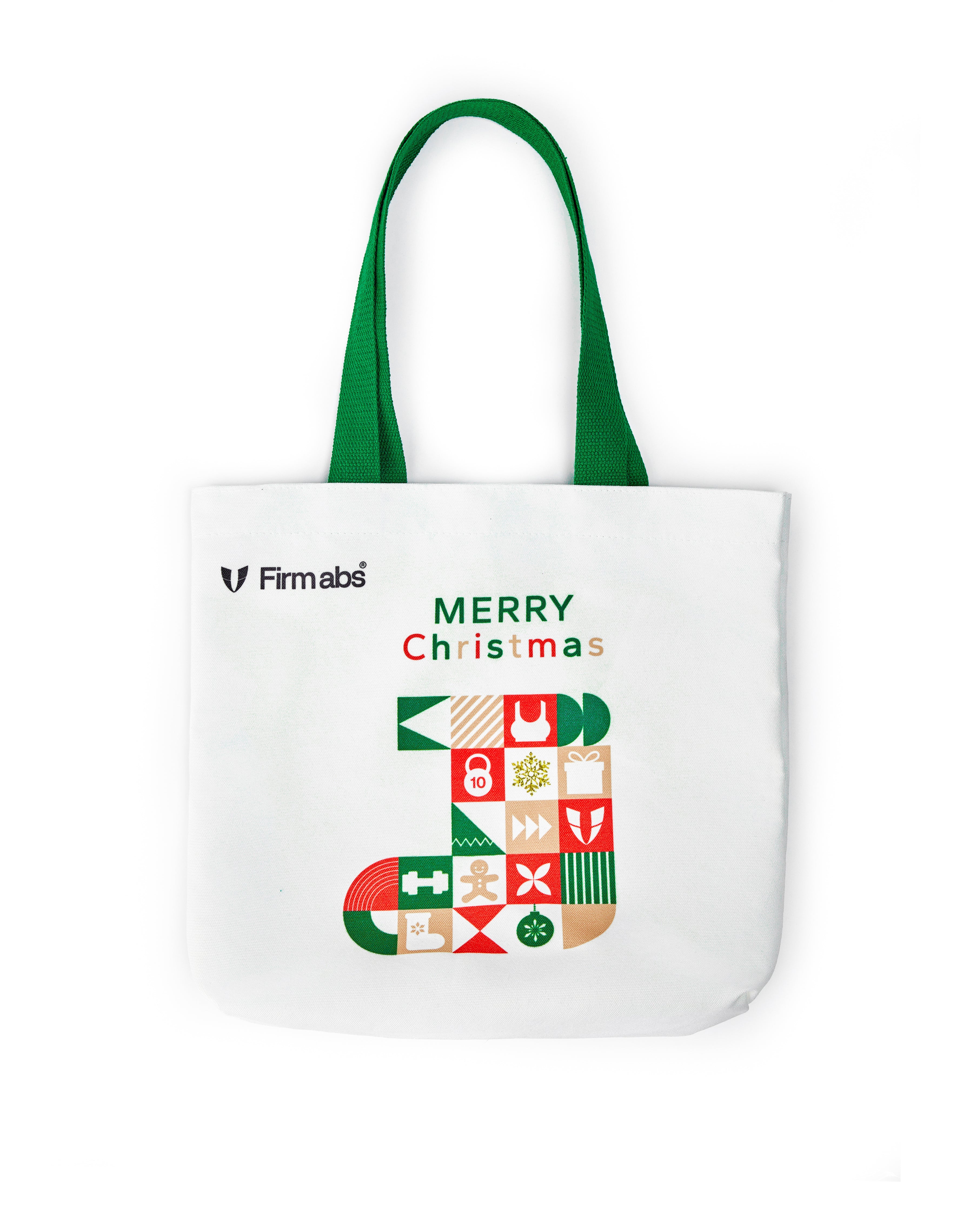 Firmabs Christmas Canvas Bag - White