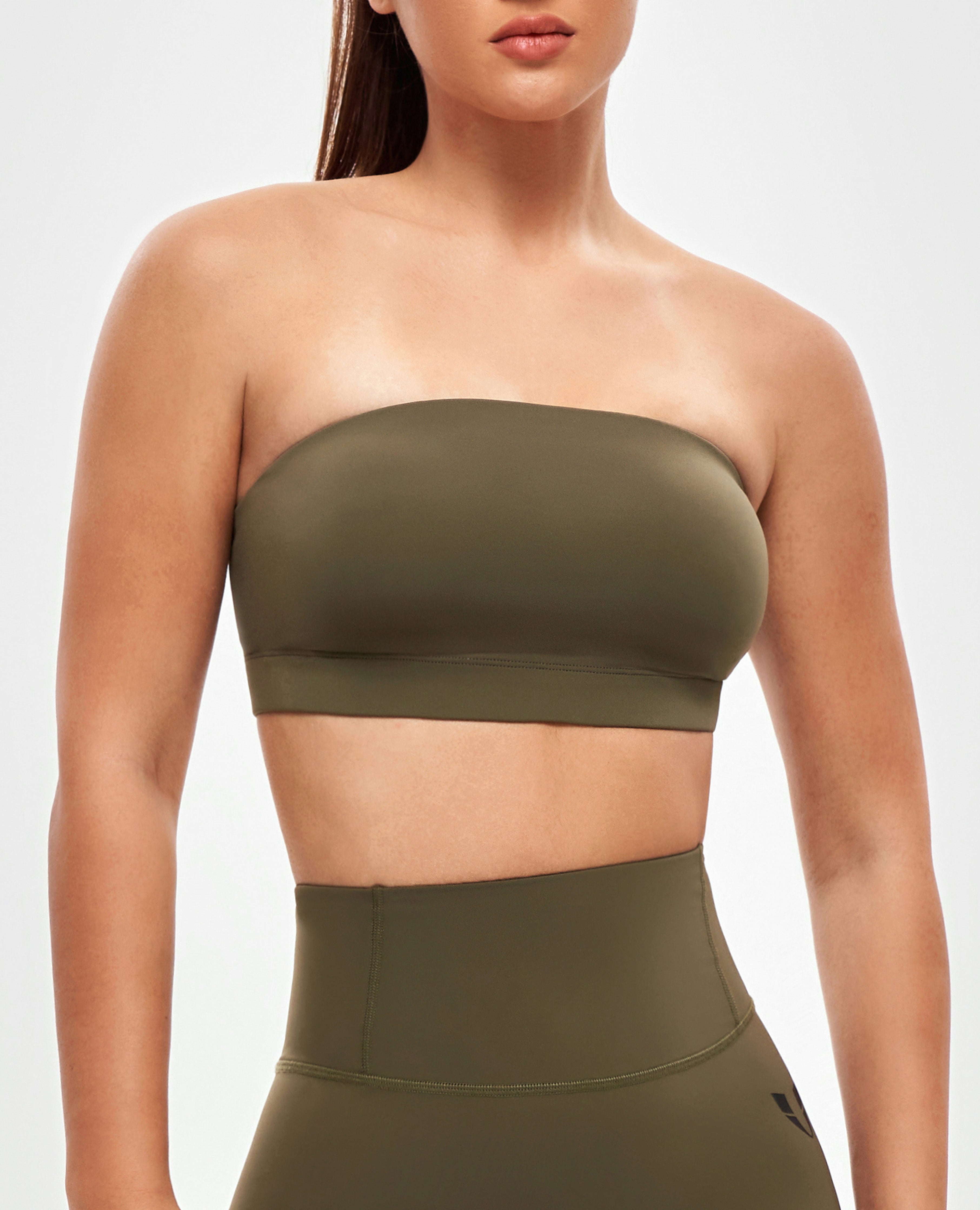 Strapless Sports Bra Combat Green FIRM ABS XS Combat Green