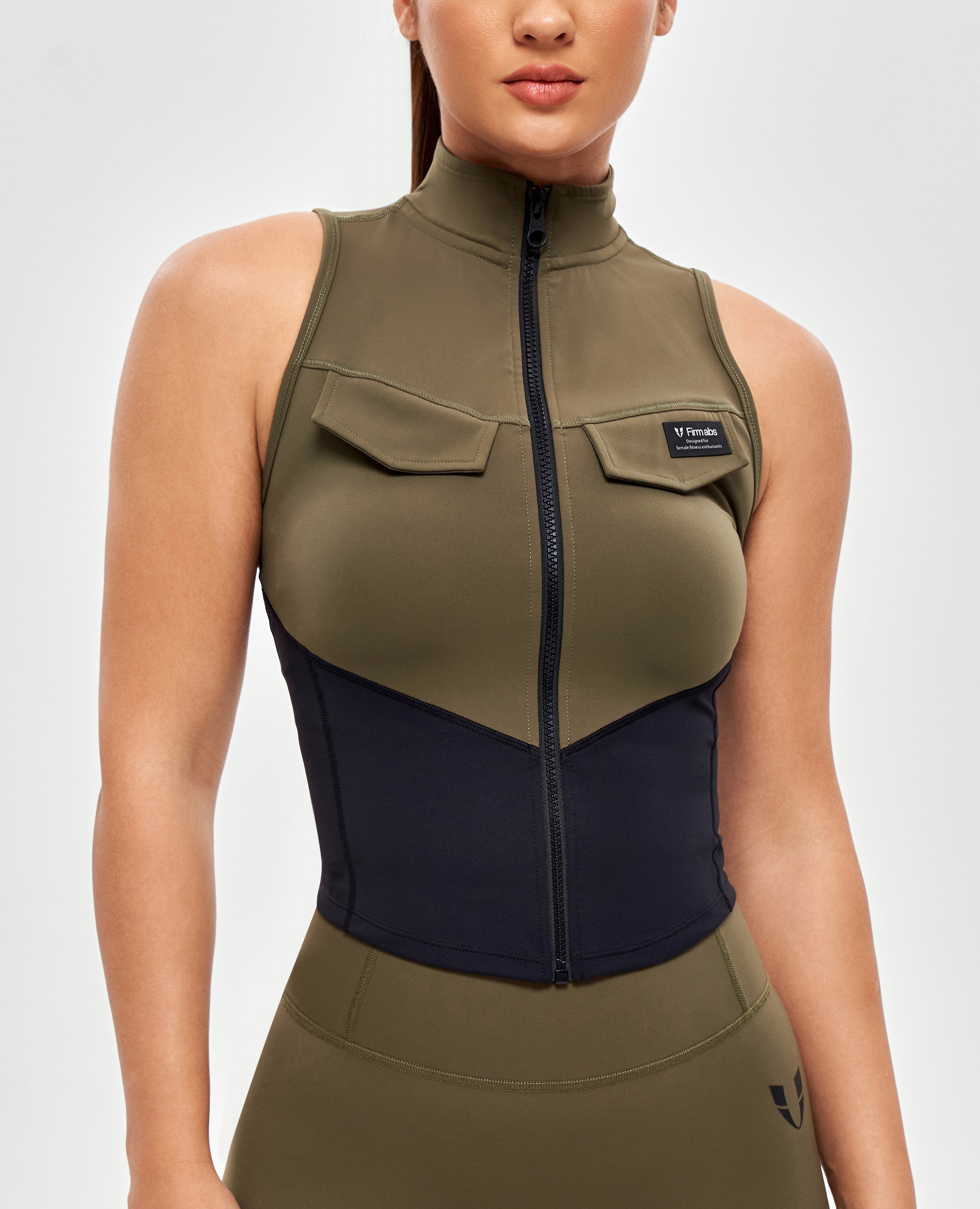 Army Abs Tank - Combat Green and Black