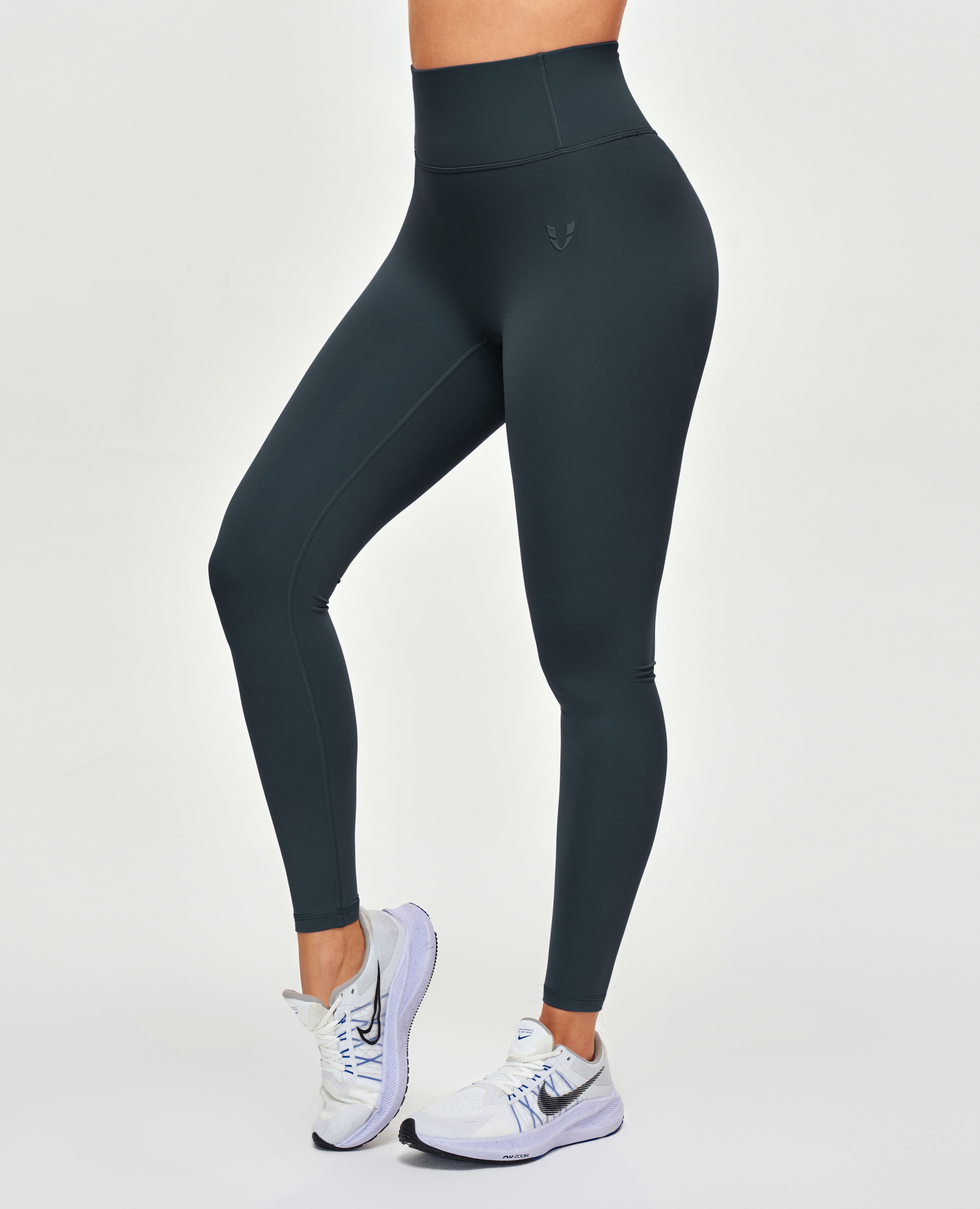 Workout-legging met hoge taille - grijs