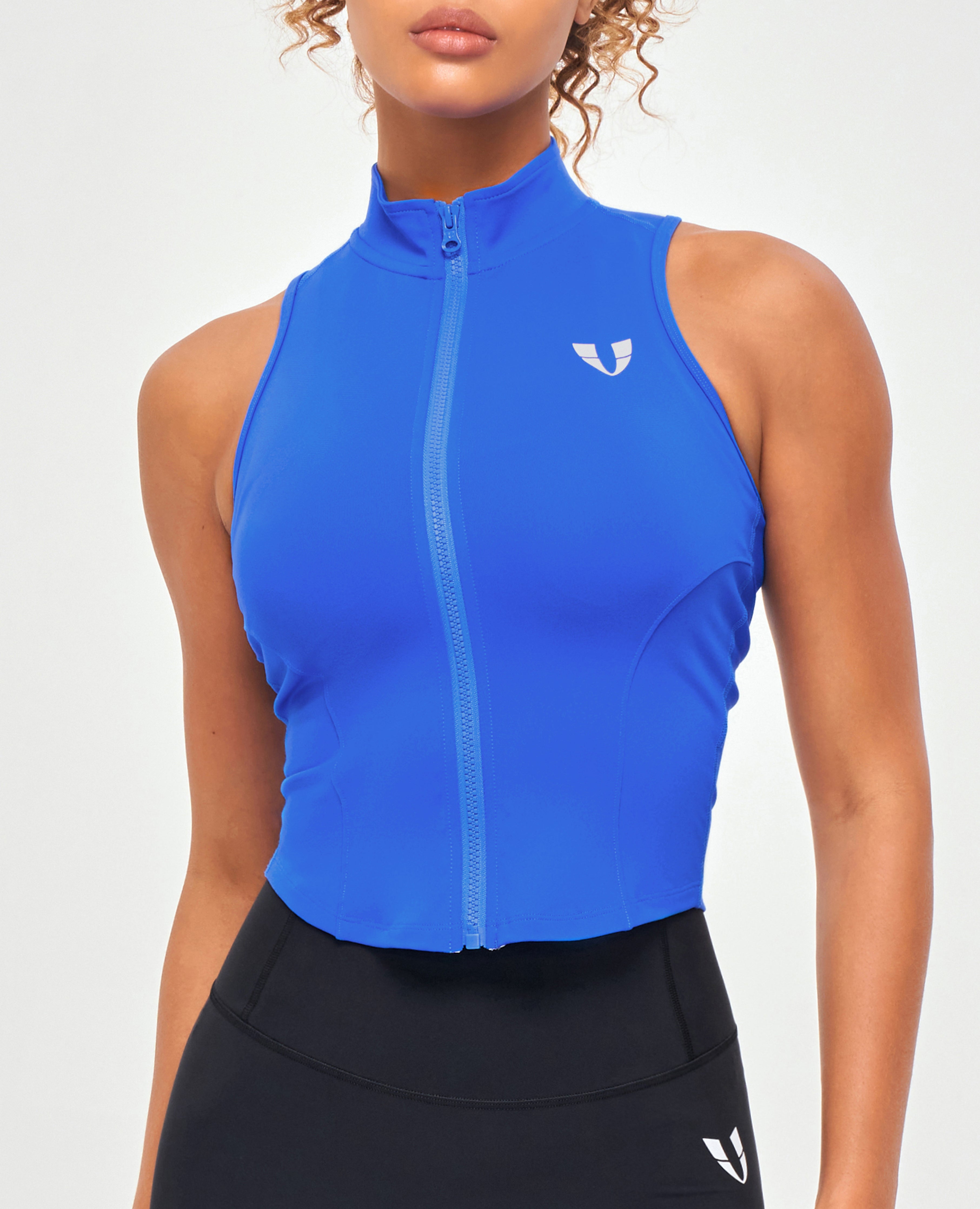 Zip -tanktop - blauw