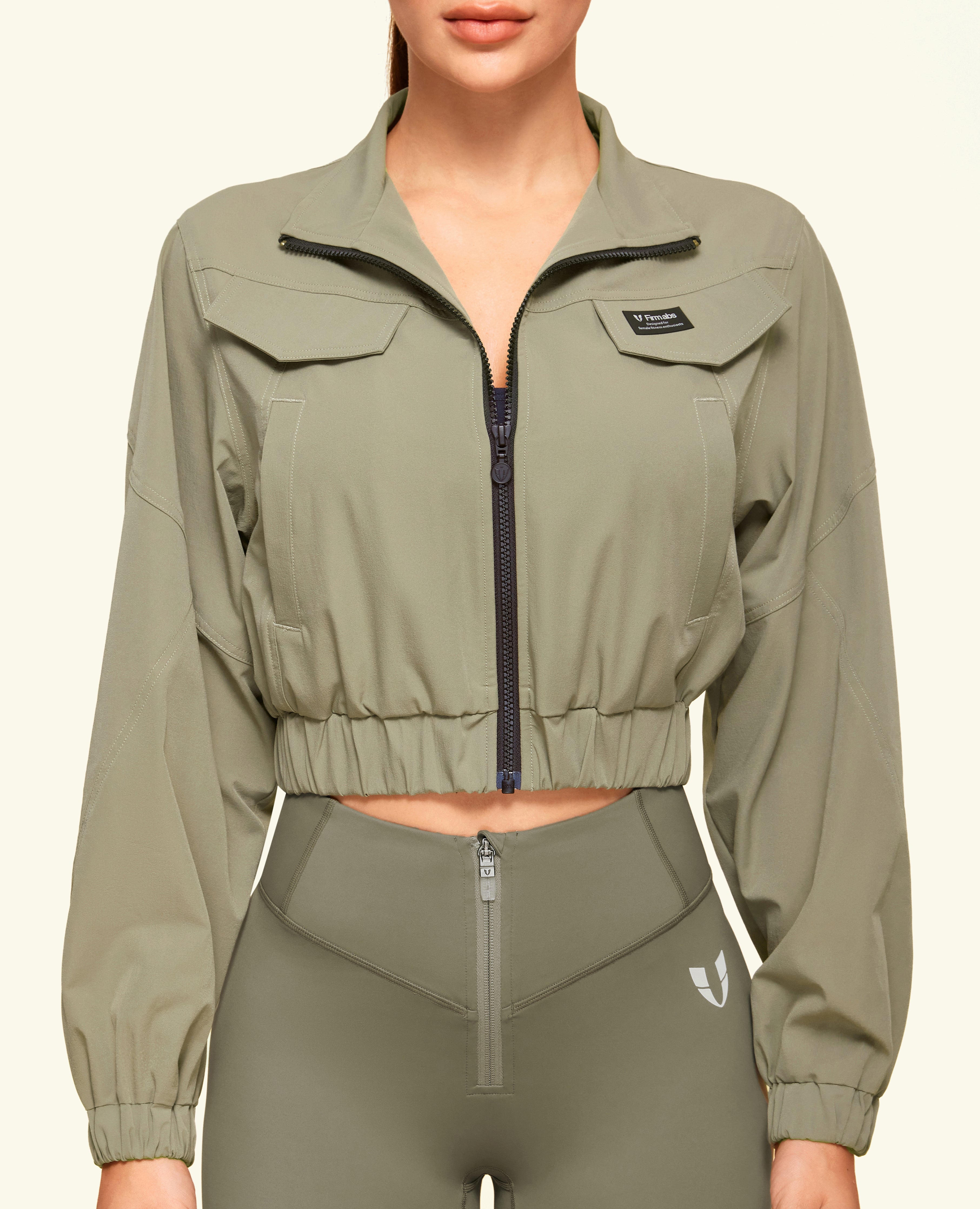 Cropped Ultimate Cargo Jacket - Army Green