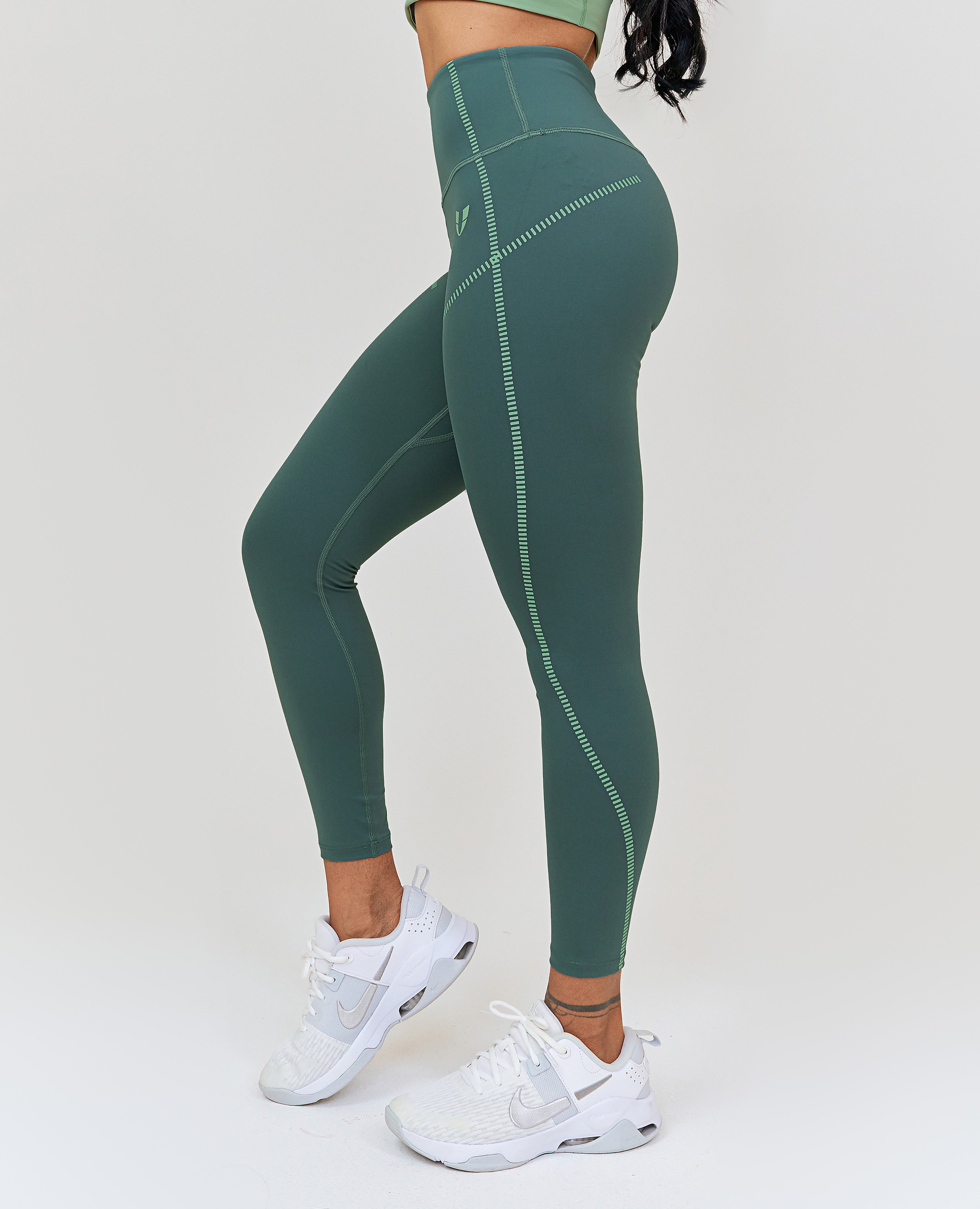 DryMove™ Sports Leggings - Dark khaki green - Ladies | H&M US