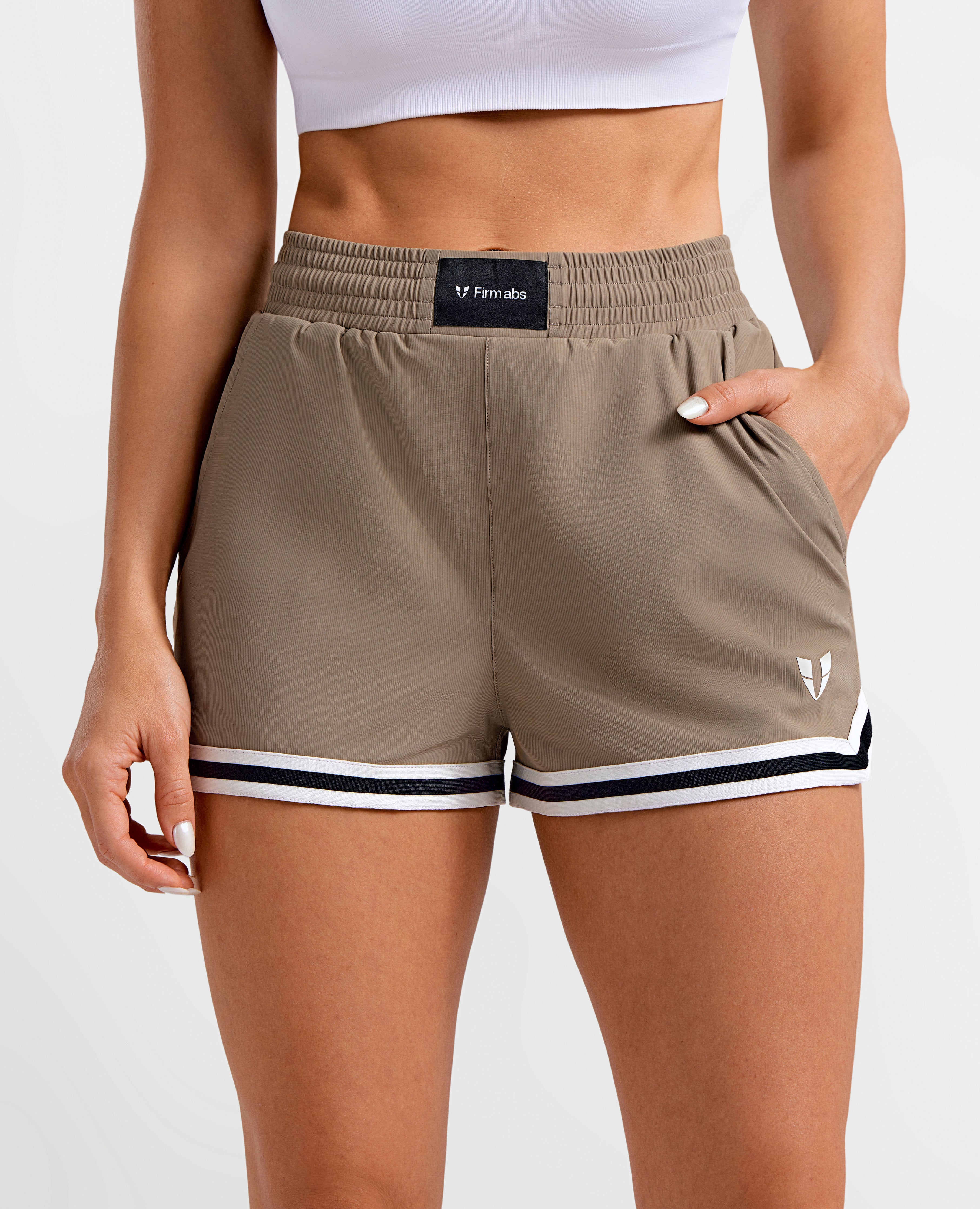 Firmabs Shorts a flusso vivido - beige marrone