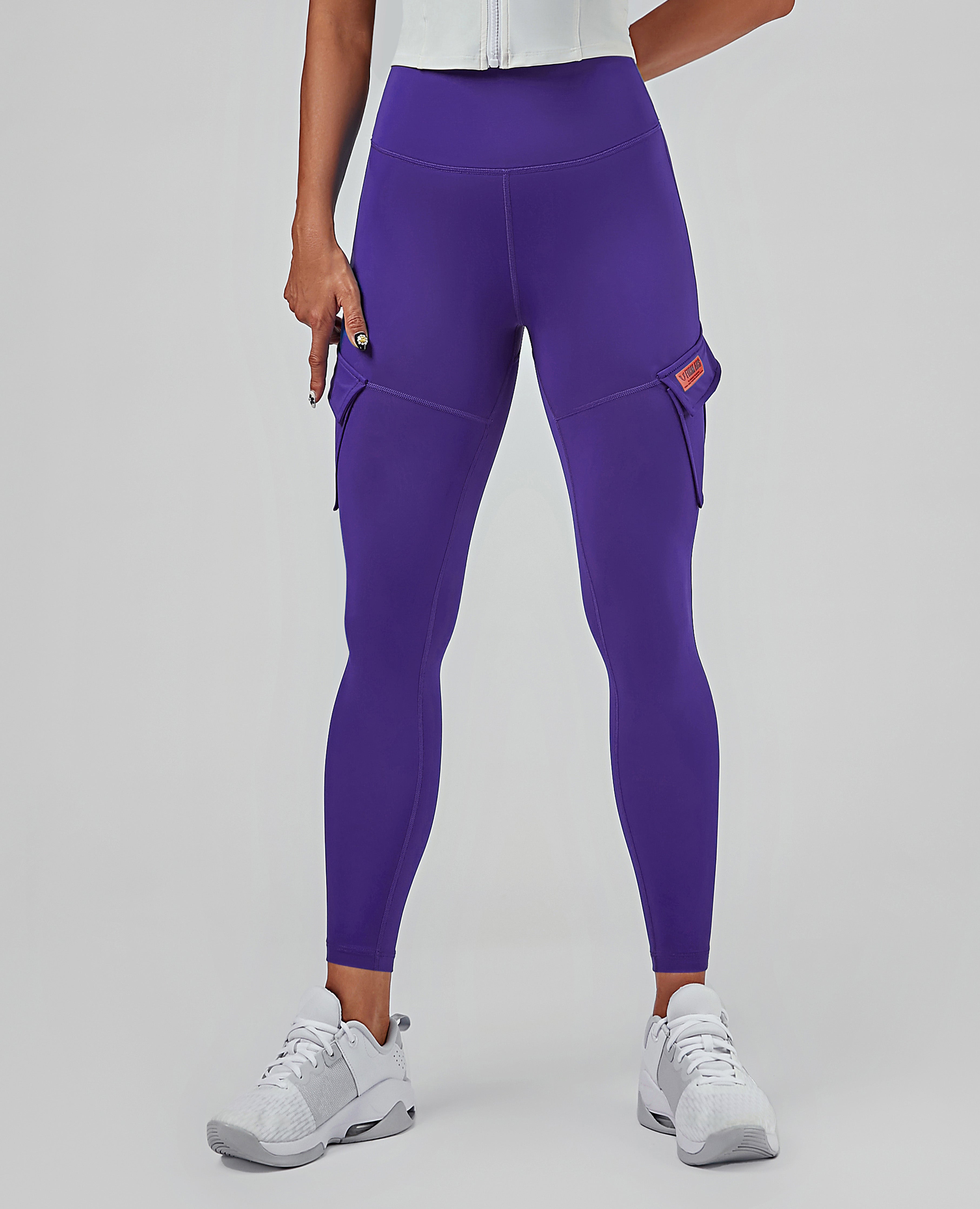 Purple High-Rise Yoga/workout Leggings - XL - Pockets - New With