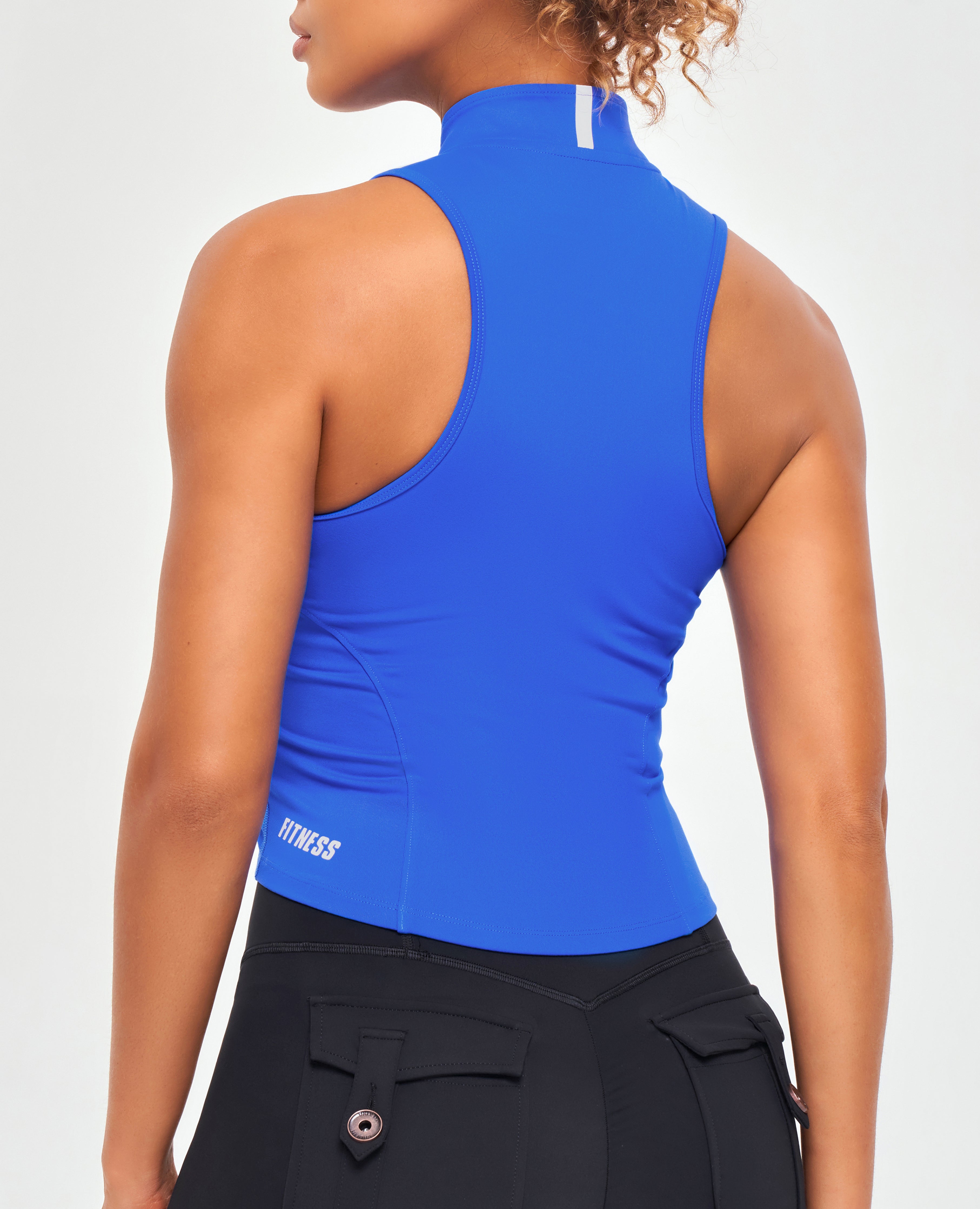 Zip -tanktop - blauw