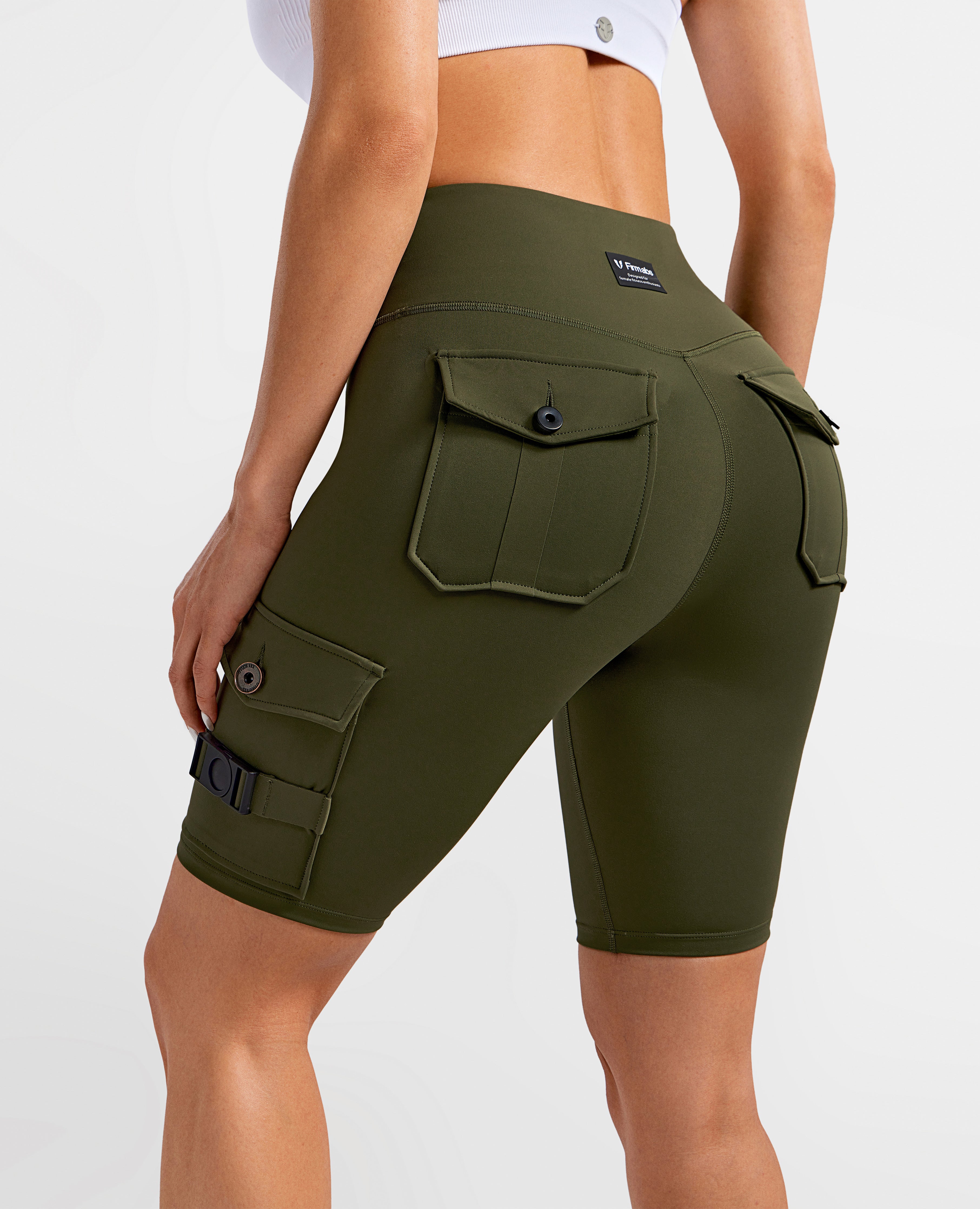 Active Cargo Shorts - Dark Olive Green