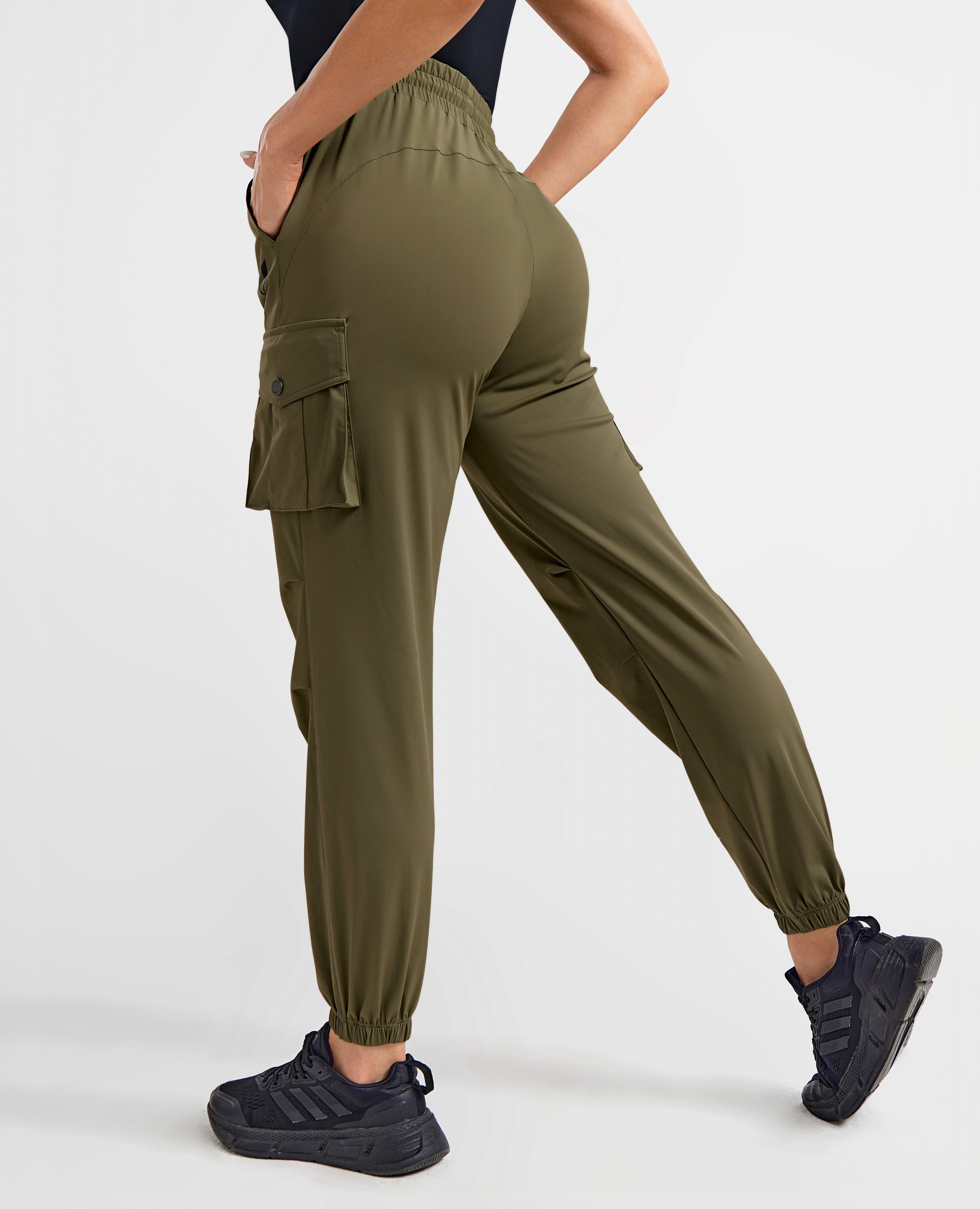 Cargo Pocket Joggers - Rock Gray Green