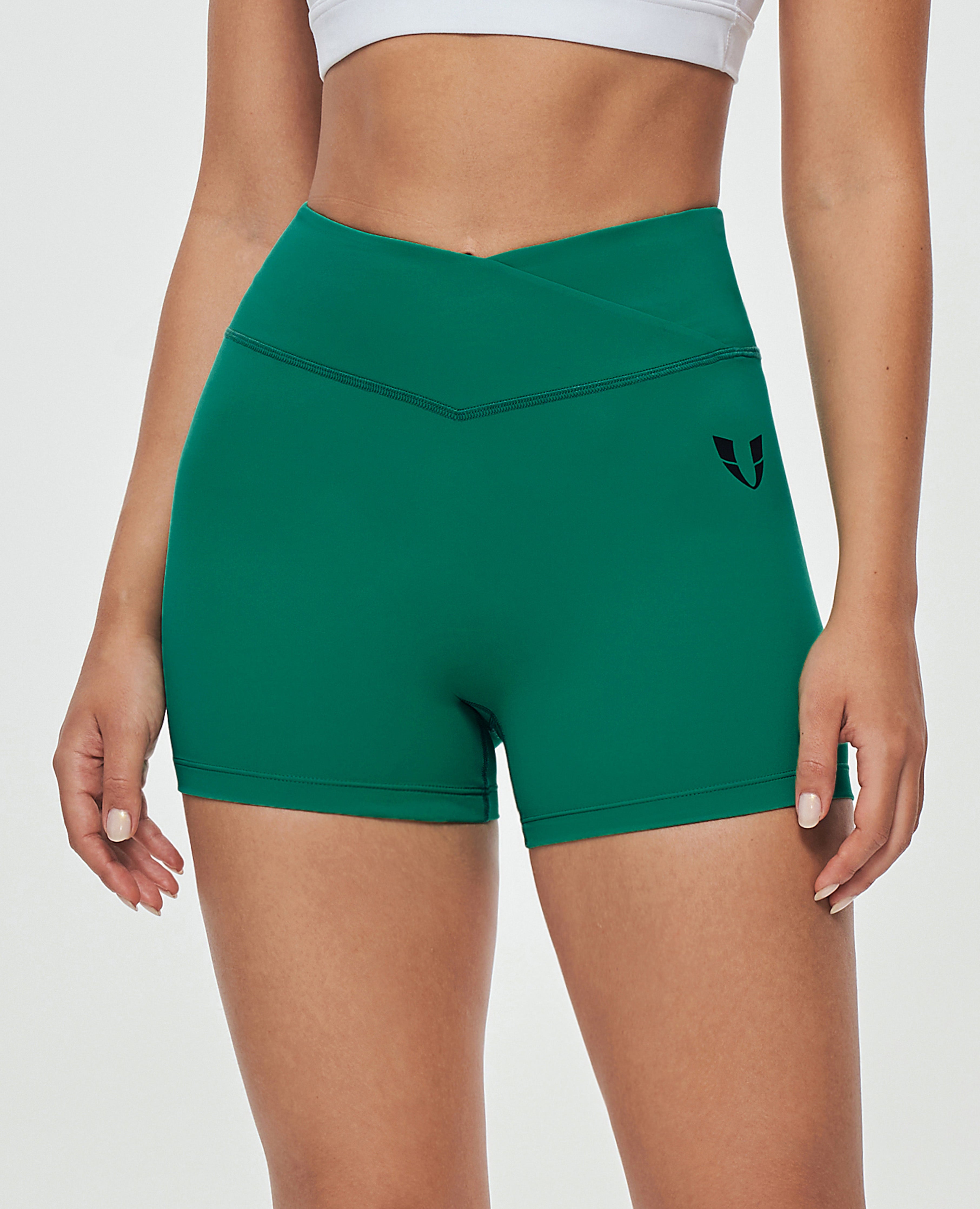 Shorts cargo con cintura en V - Verde