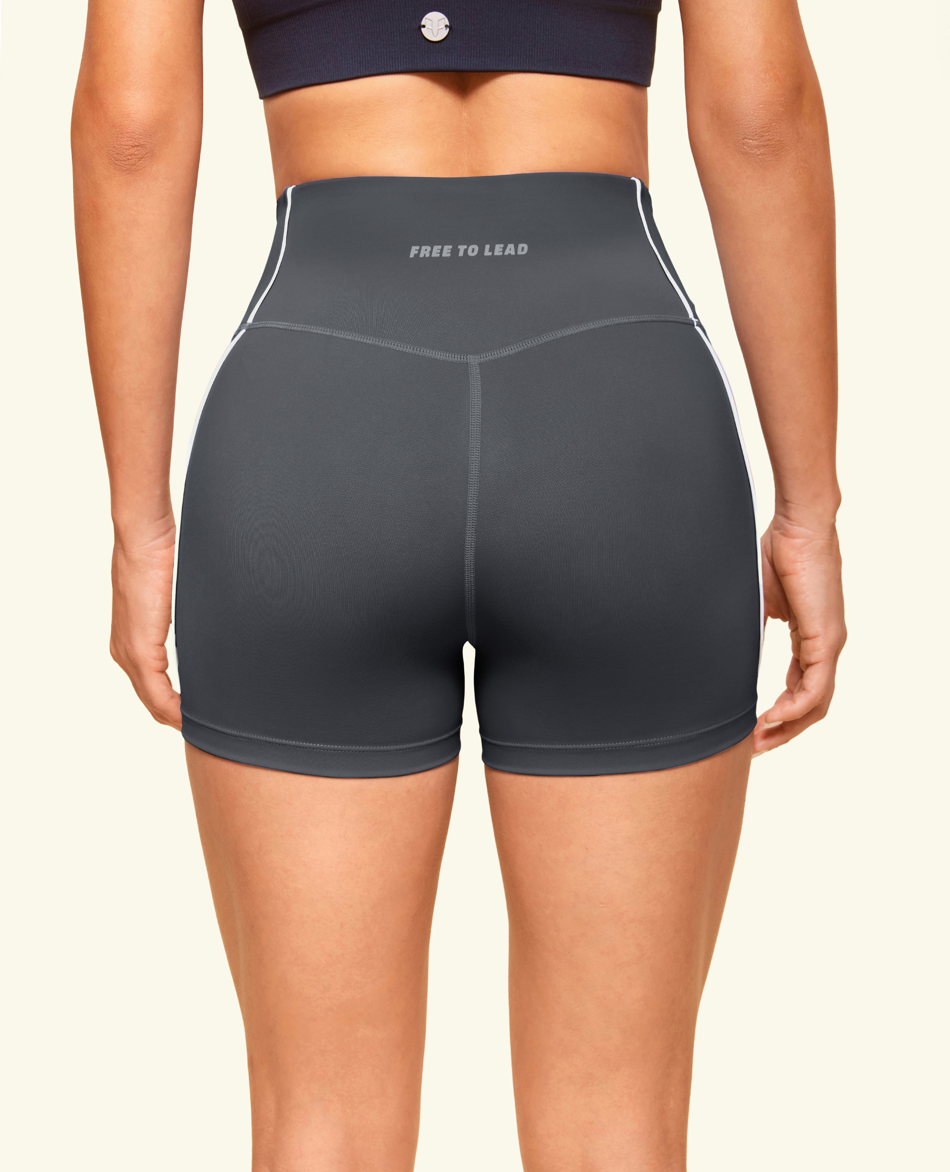 Power Tight High Waist Shorts - Grey