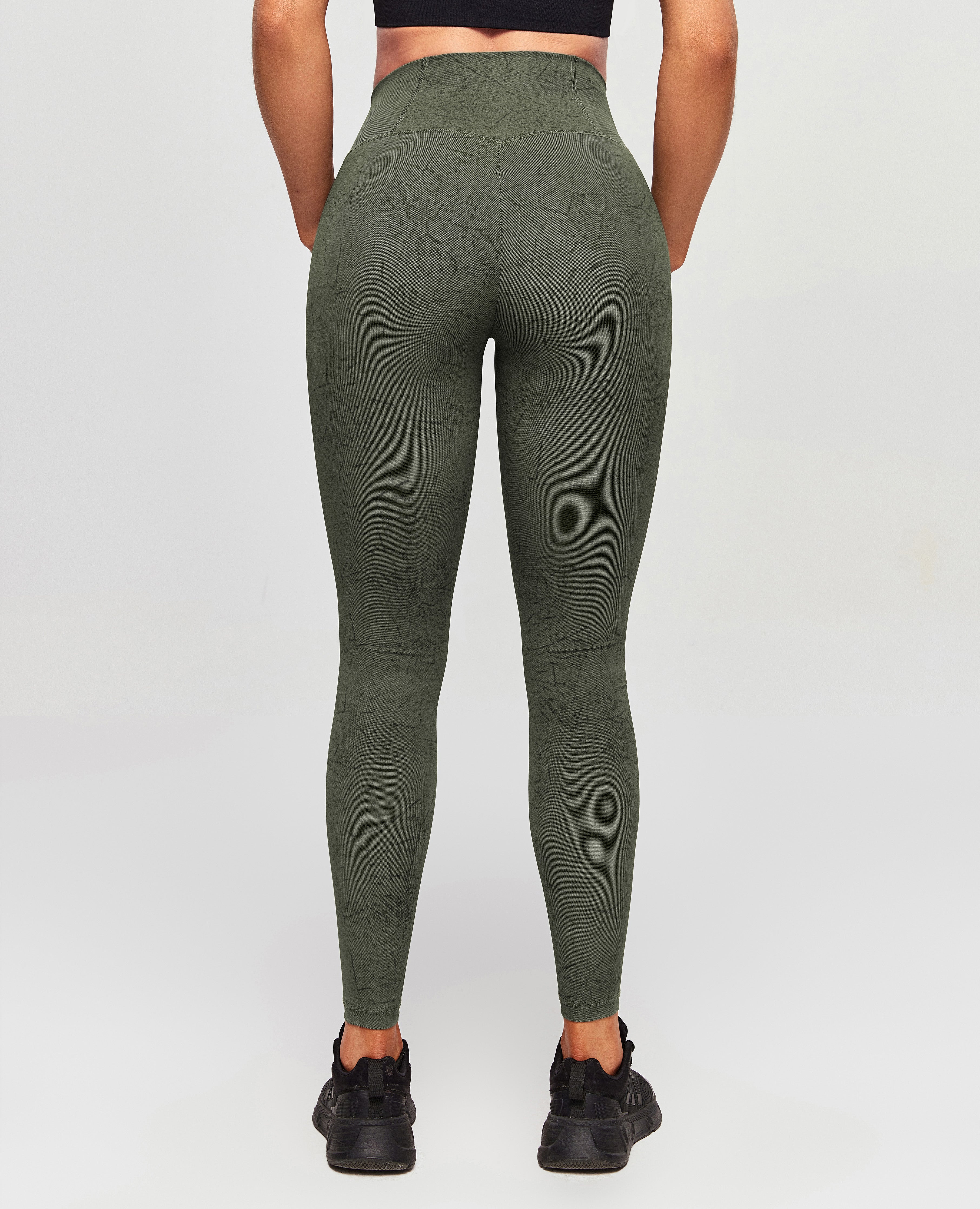 Scrunch Butt Leggings - Moss Green Tie Dye