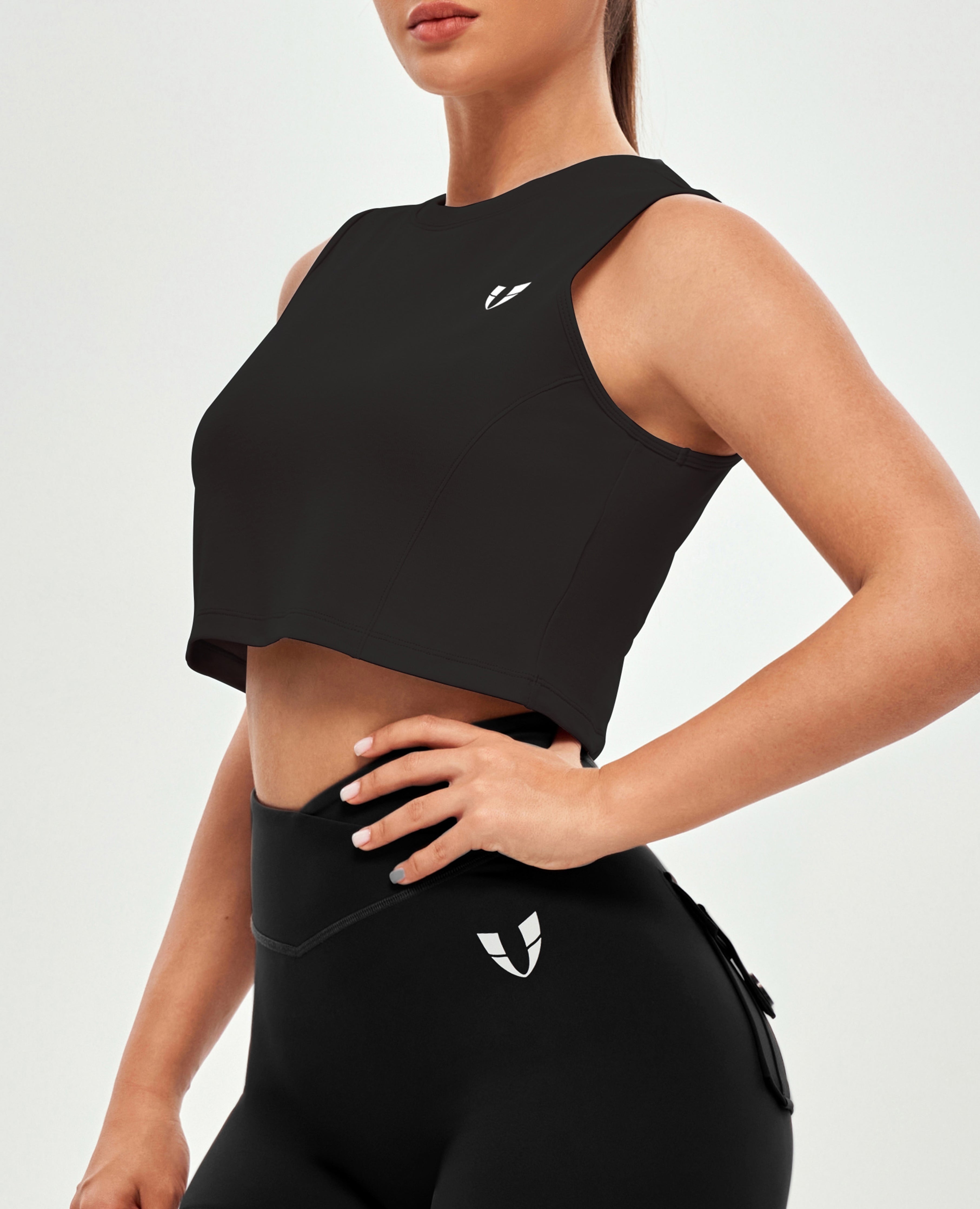 Athletic Crop Top Black FIRM ABS