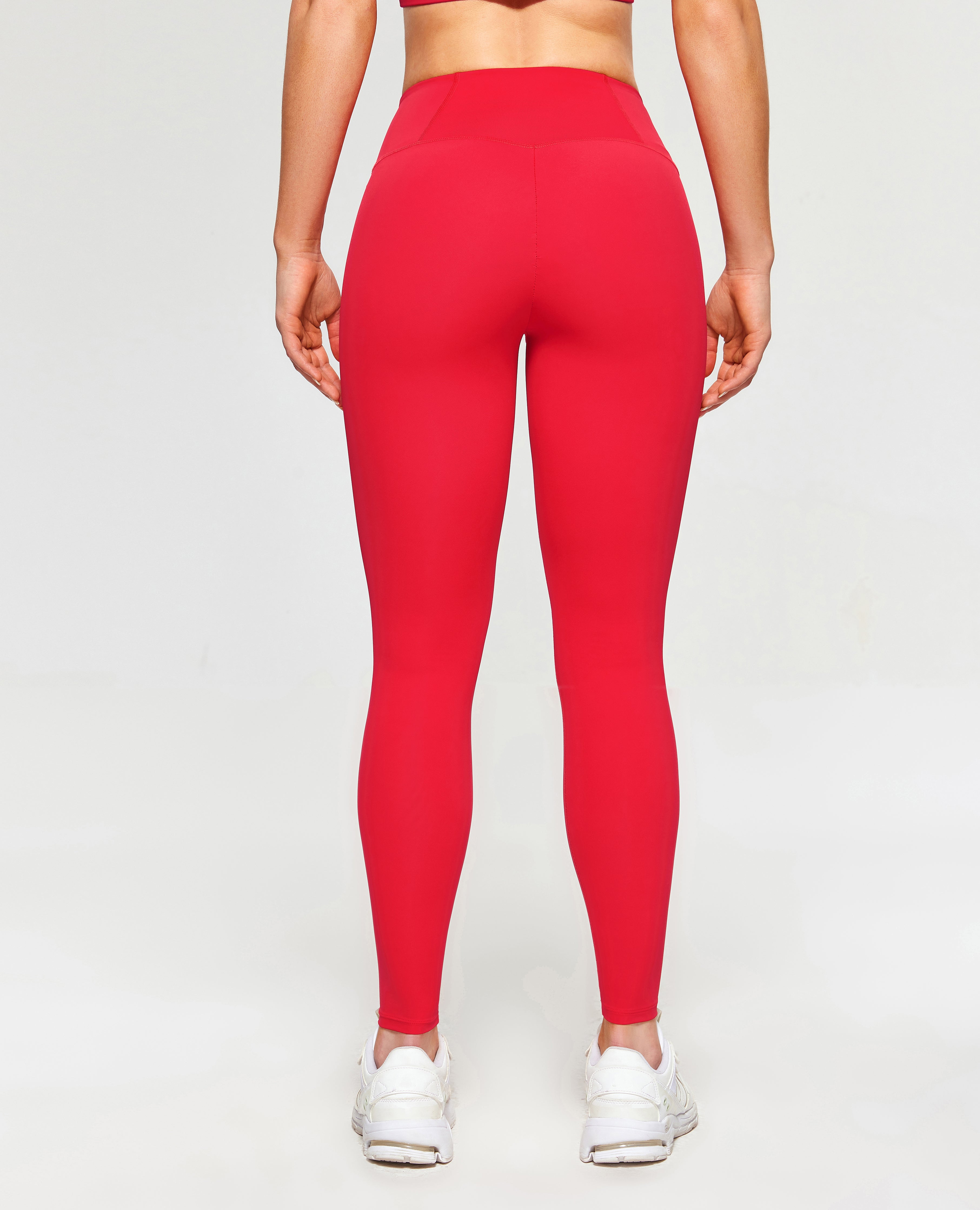 Firmabs High Waist Compression Leggings - Red