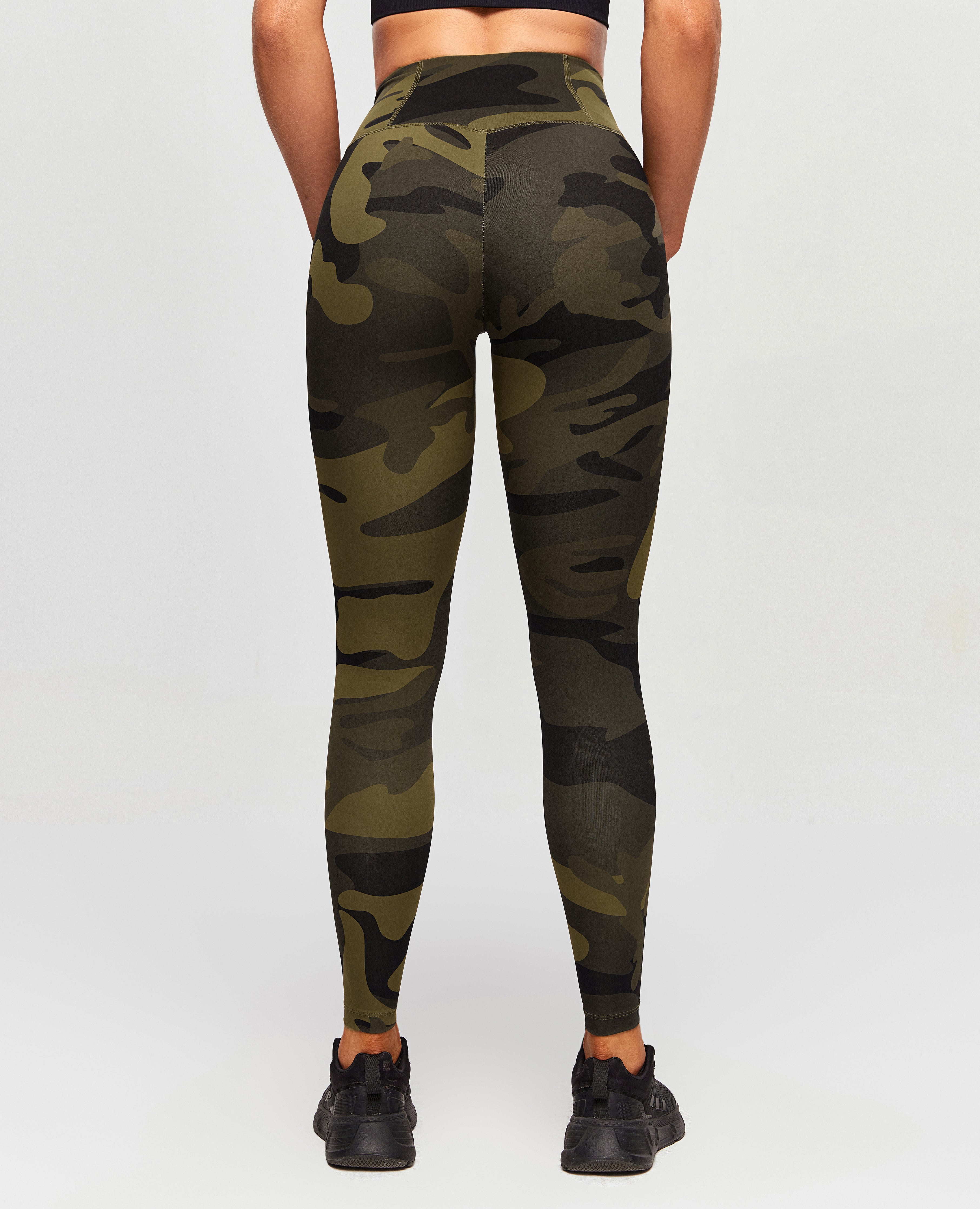 Scrunch Butt Leggings - Olive Green Camo