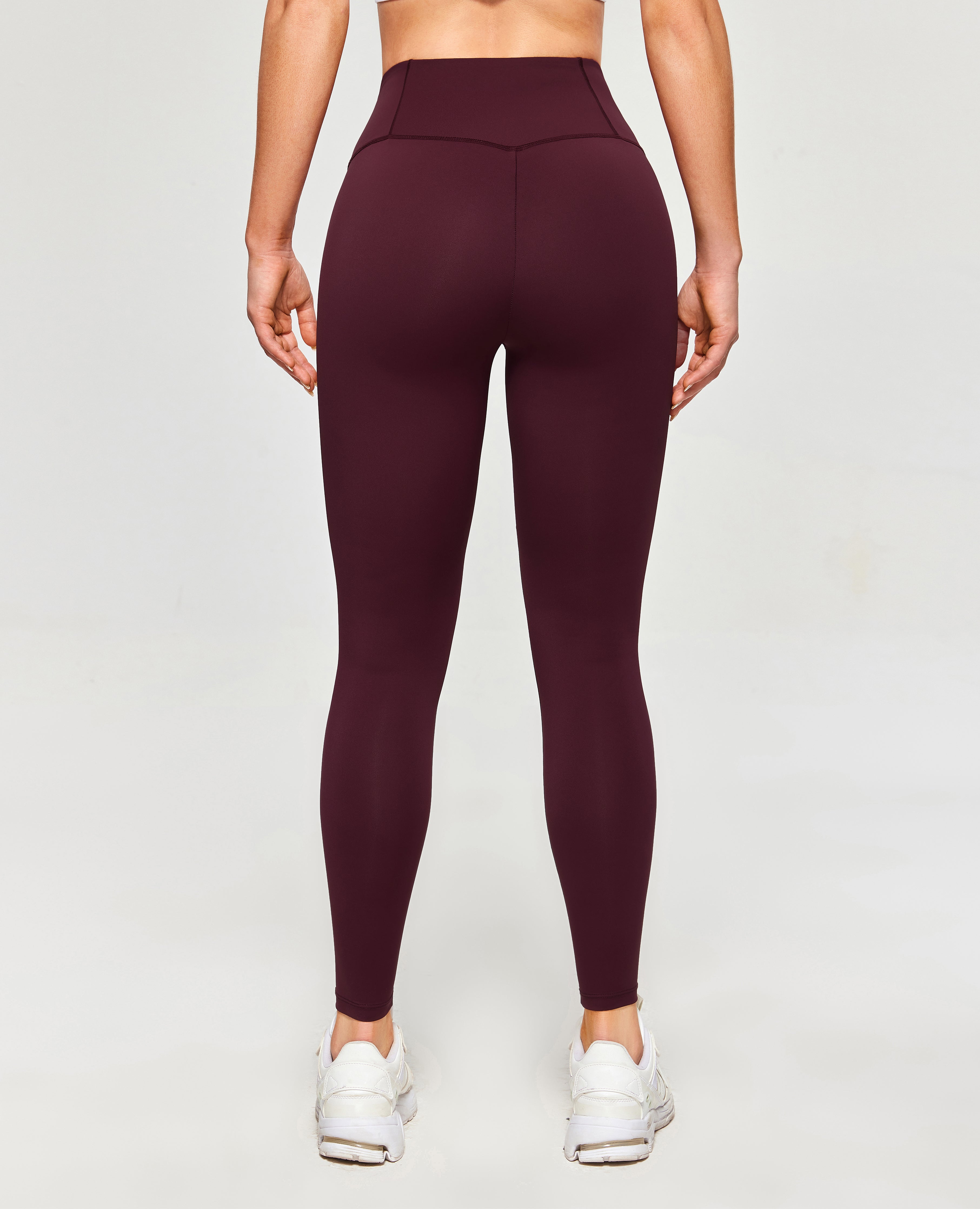 Firmabs High Waist Compression Leggings - Dark wine red