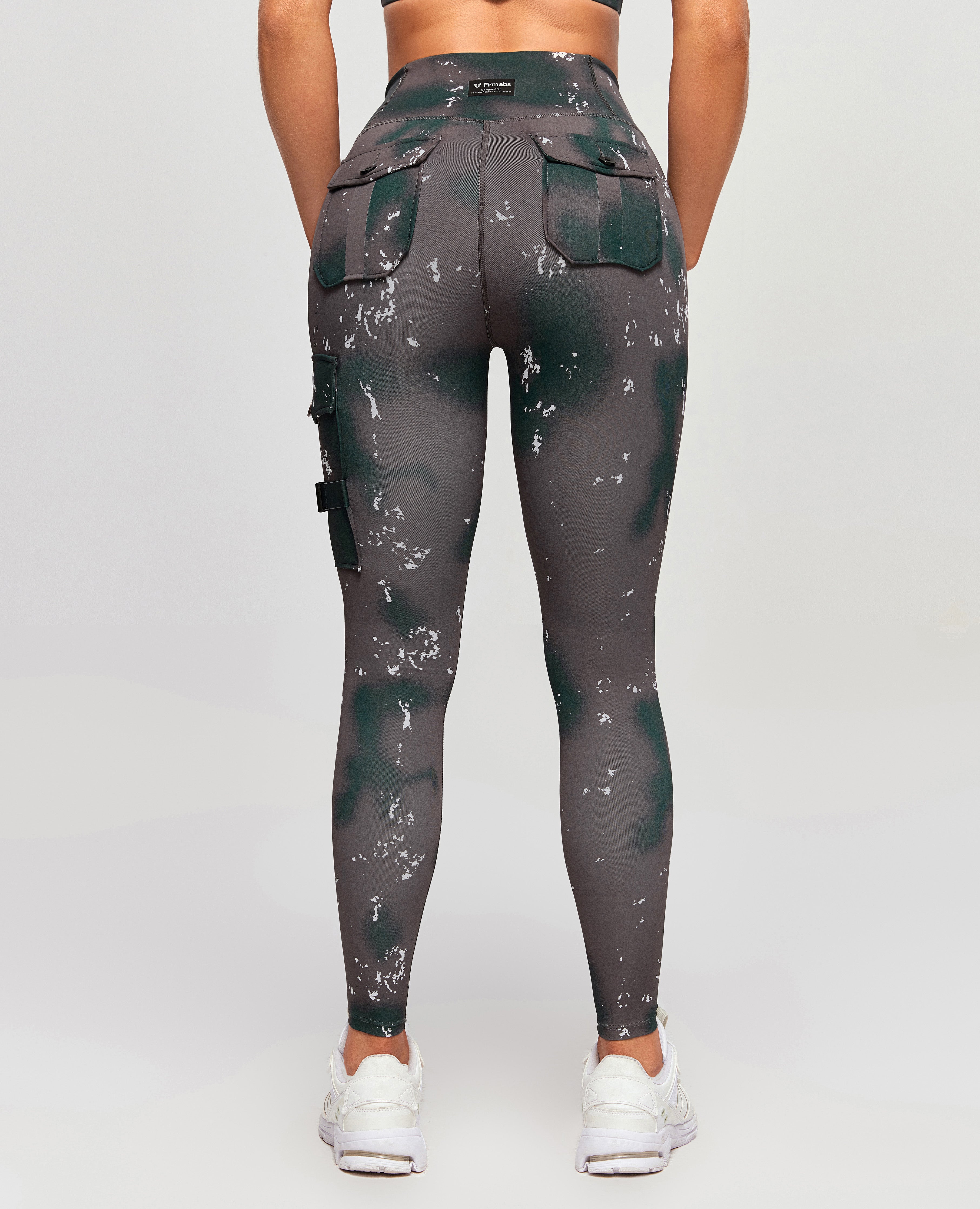 Cargo Fitness Leggings - Phantom Tie Dye