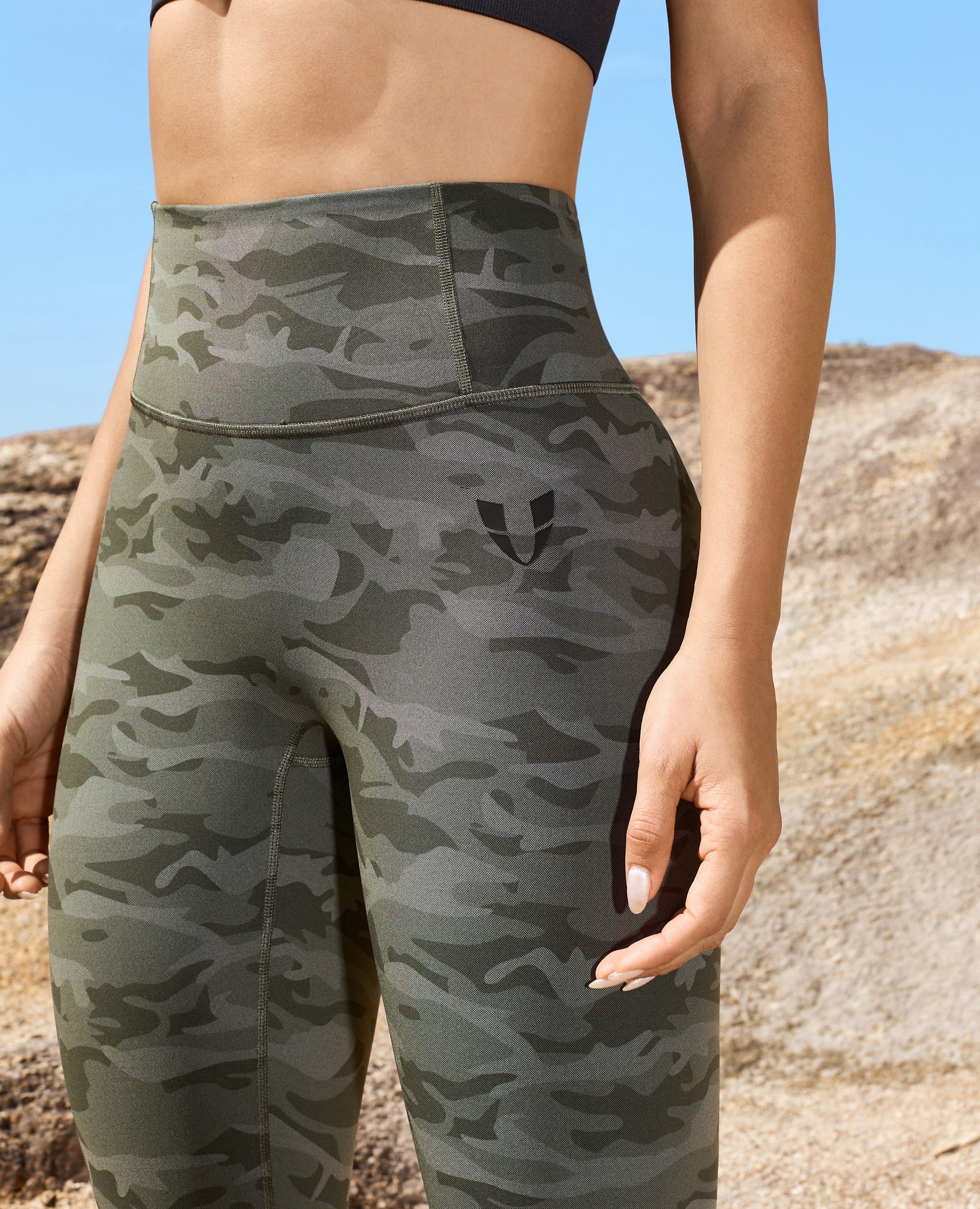 Scrunch Butt Leggings - Moss Green Camo