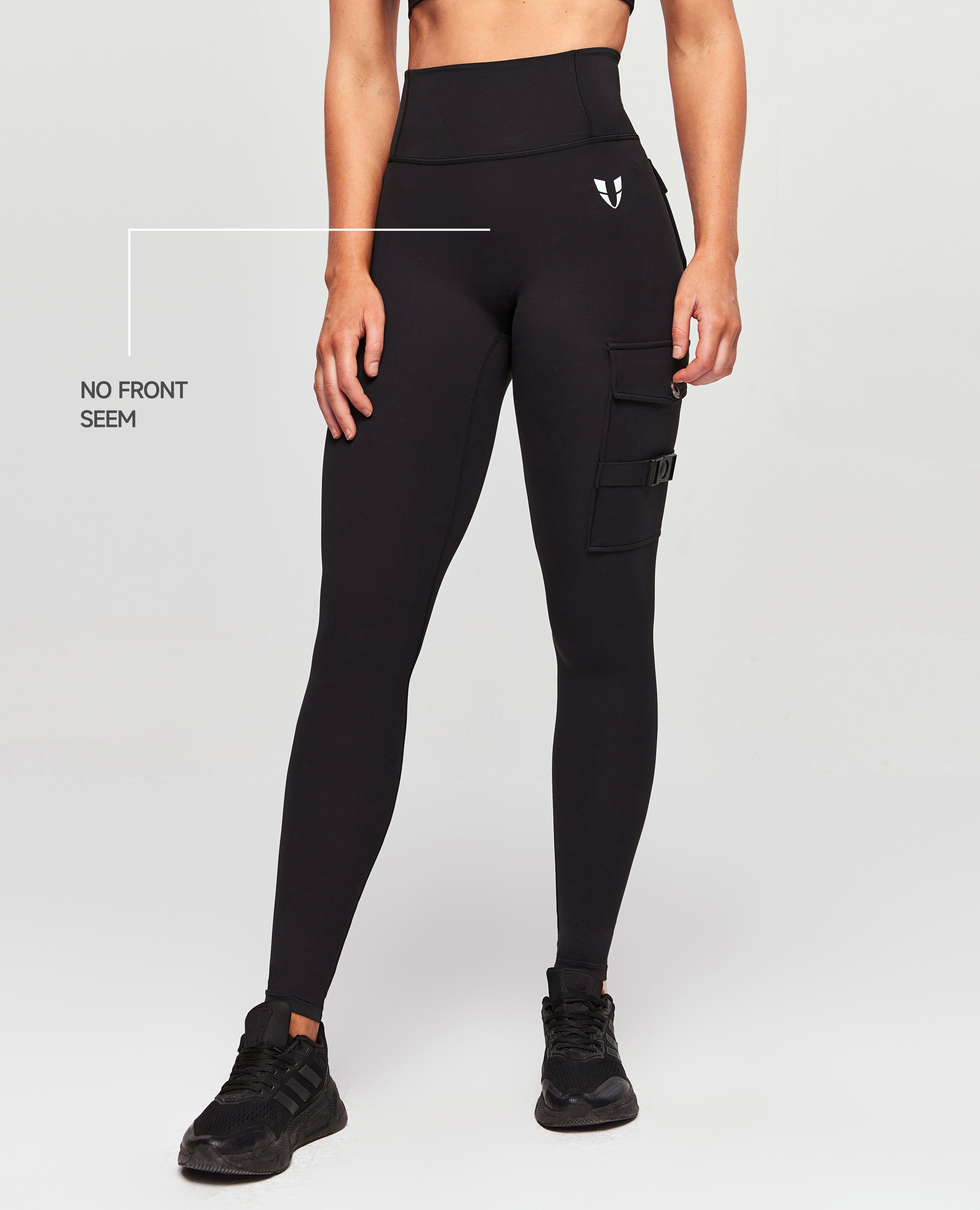 Cargo Fitness Leggings Plus - Black