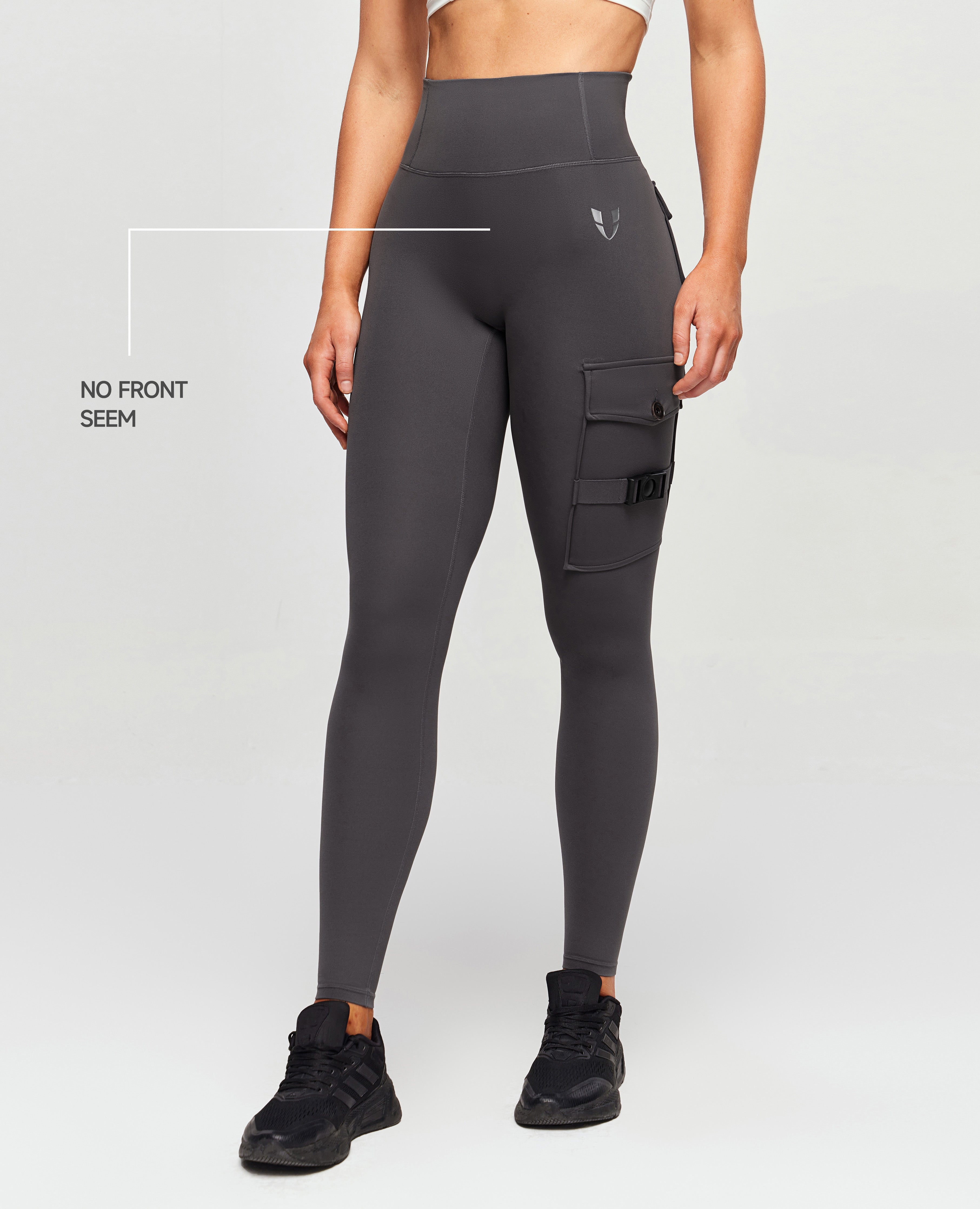 Cargo Fitness Leggings Plus - Elephant Grey