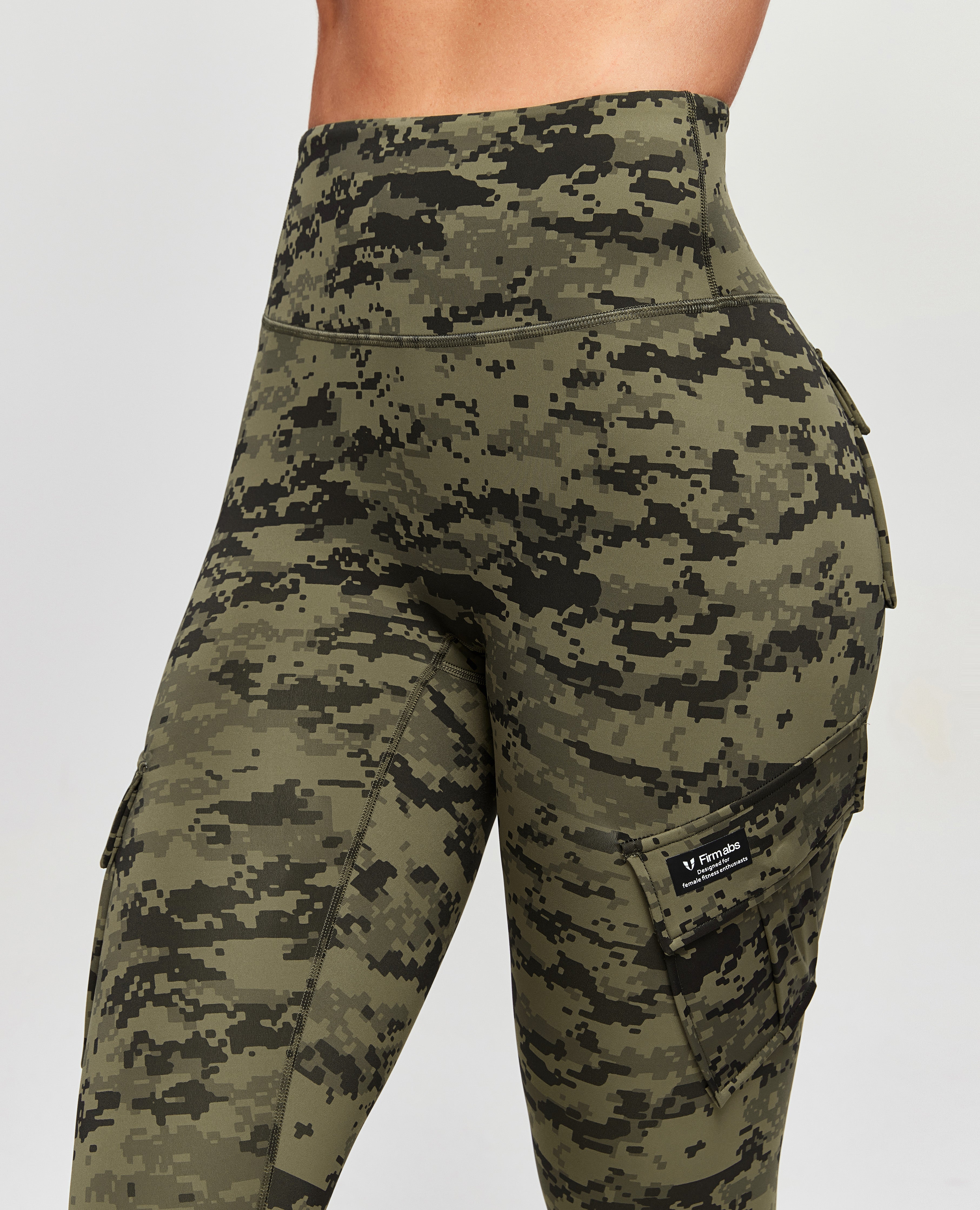 Solo Cargo Leggings - Army Green Camo