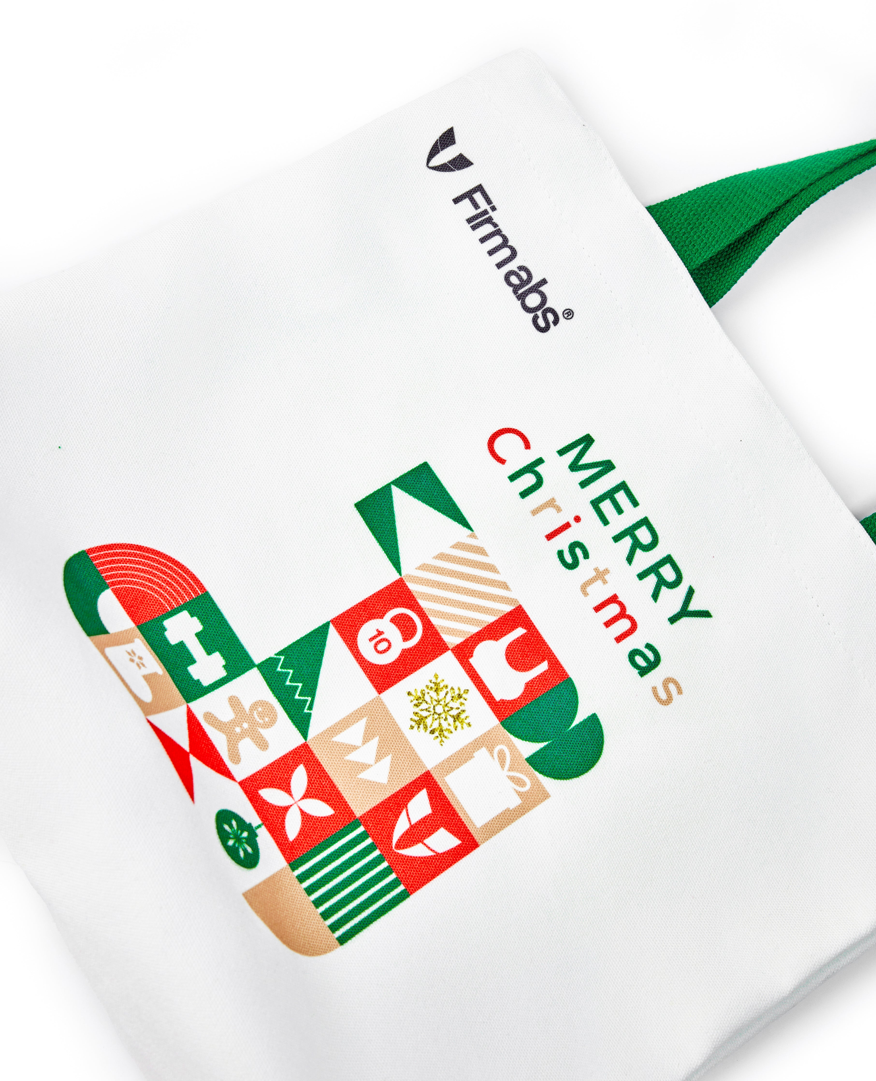 Firmabs Christmas Canvas Bag - White