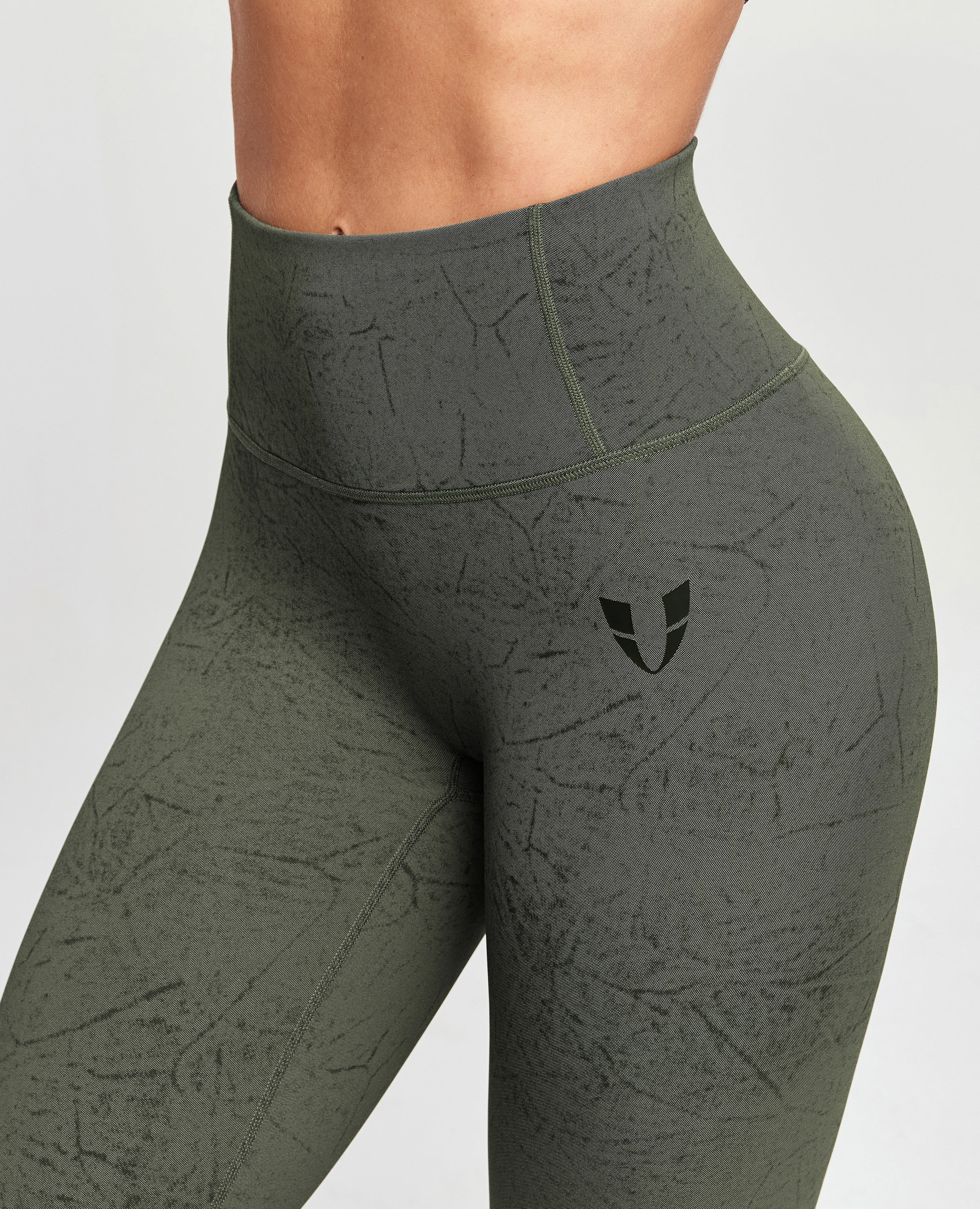 Scrunch Butt Leggings - Moss Green Tie Dye