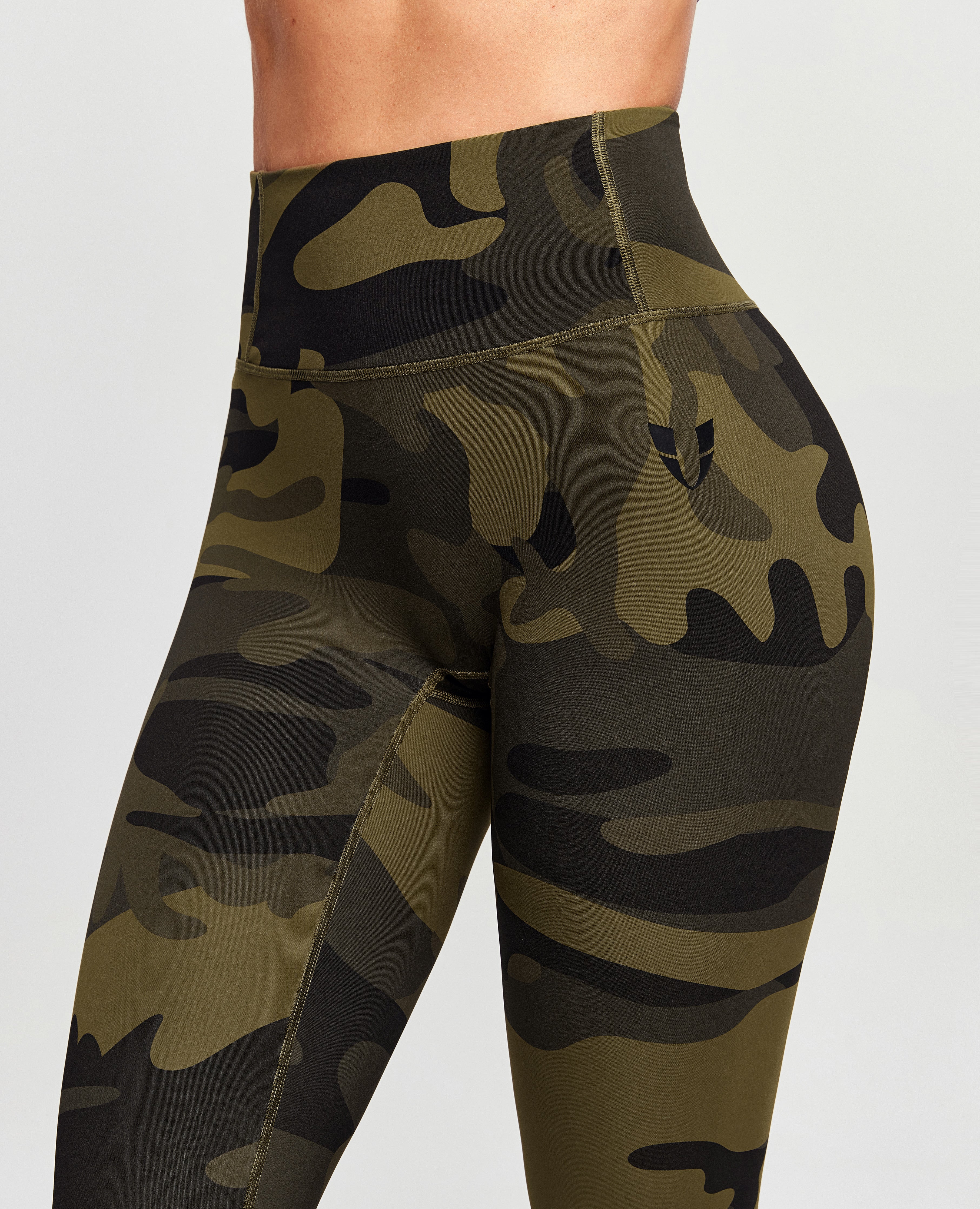 Scrunch Butt Leggings - Olive Green Camo