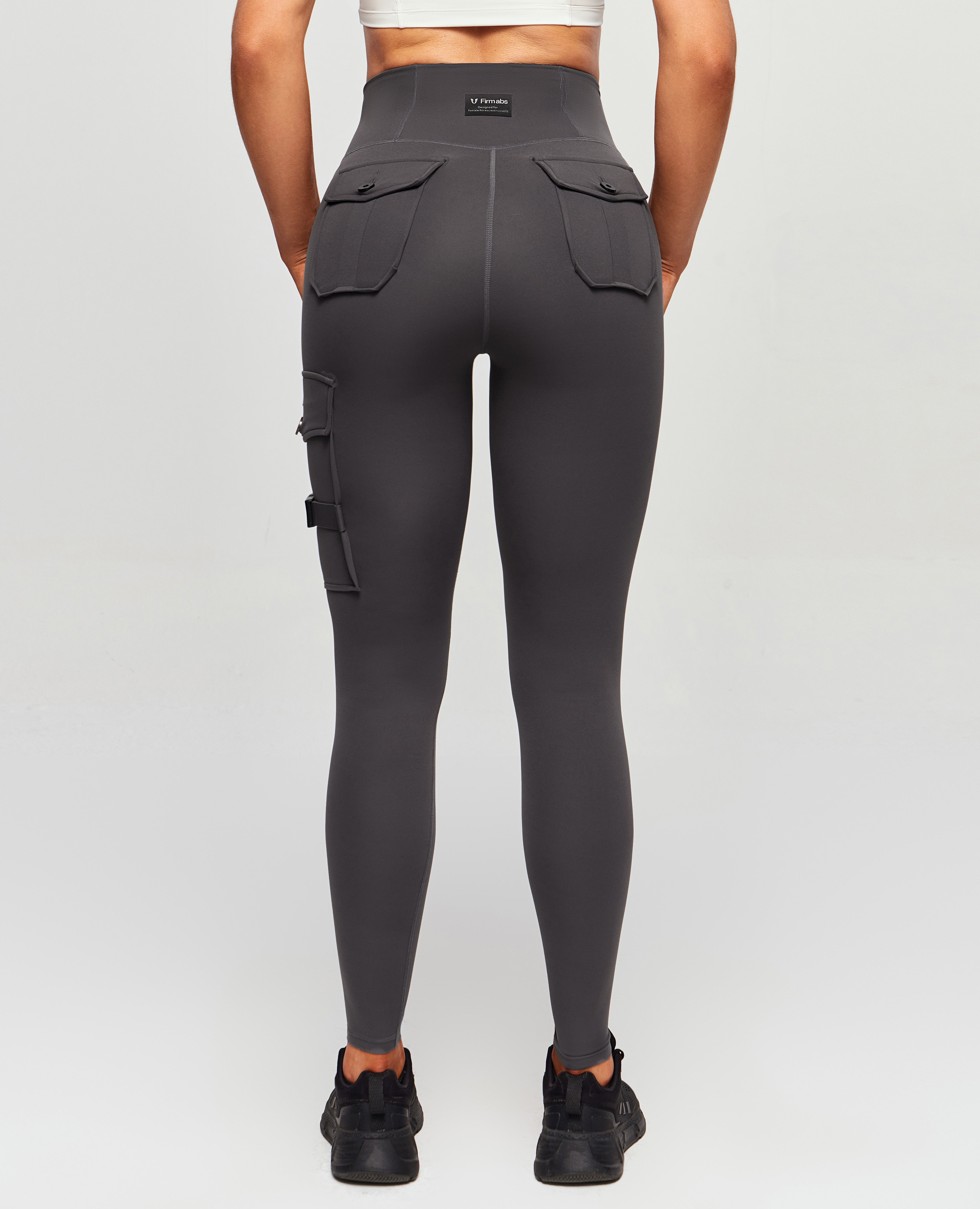 Cargo Fitness Leggings Plus - Elephant Grey