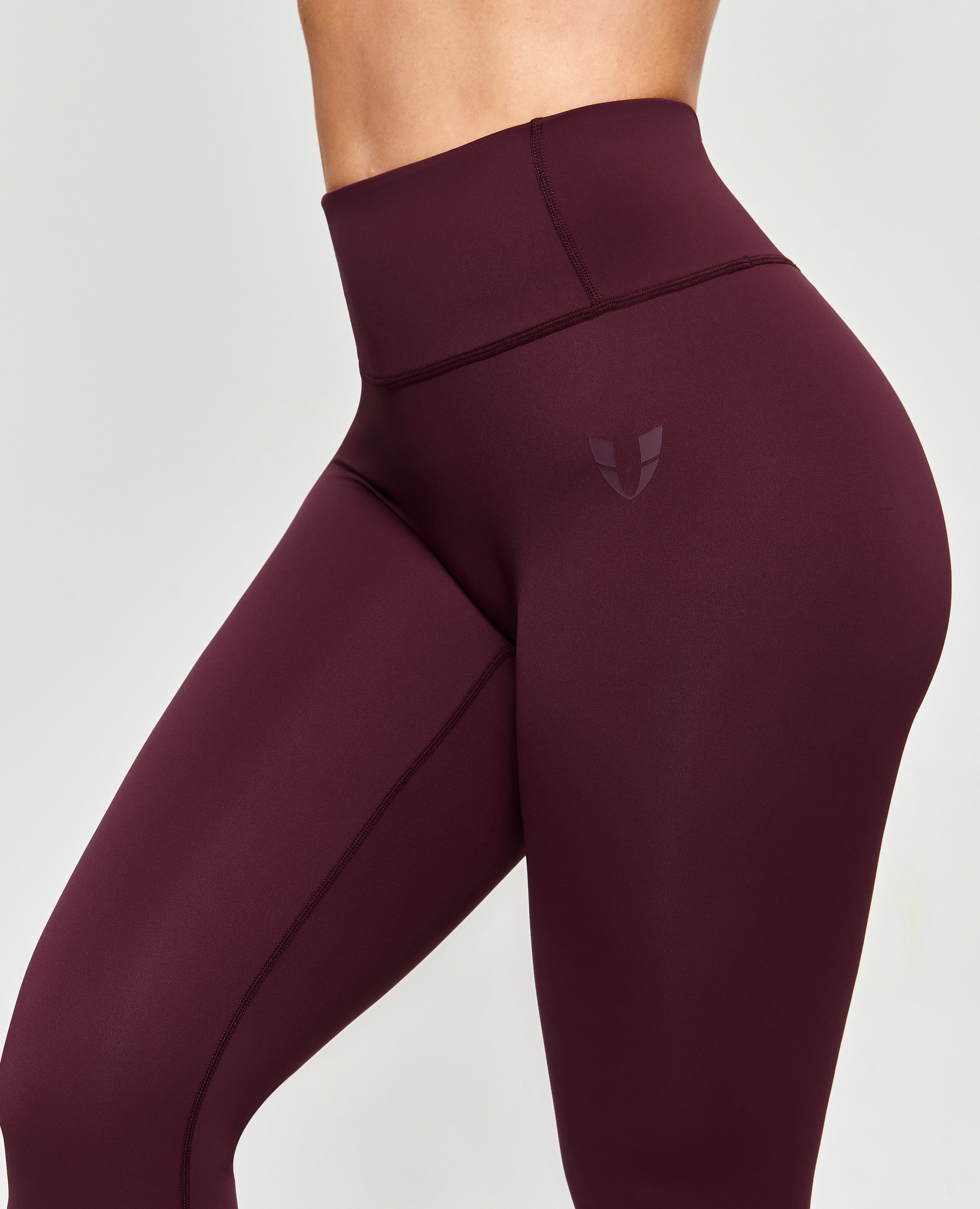 Firmabs High Waist Compression Leggings - Dark wine red