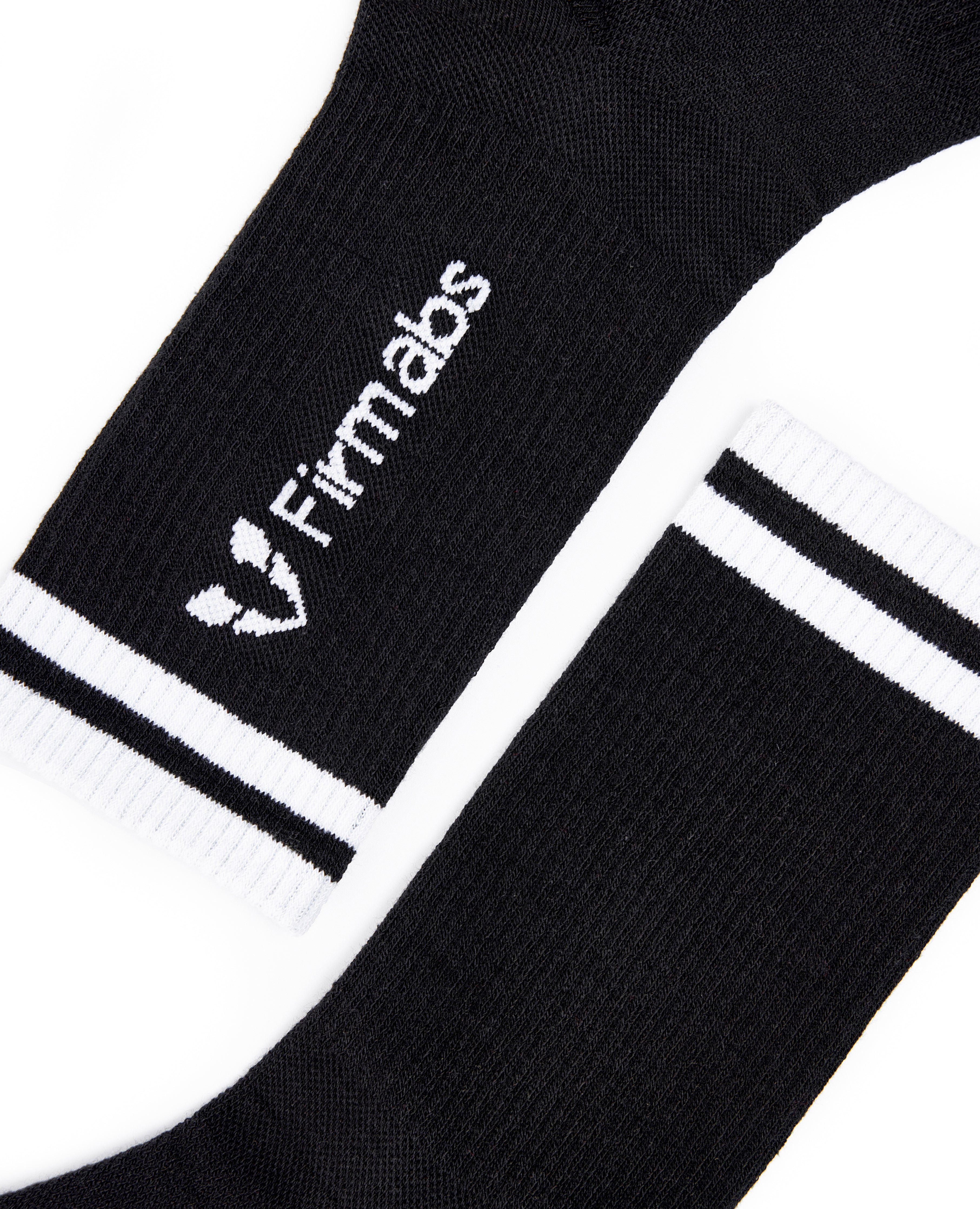 Firmabs Striped Sports Socks - Black