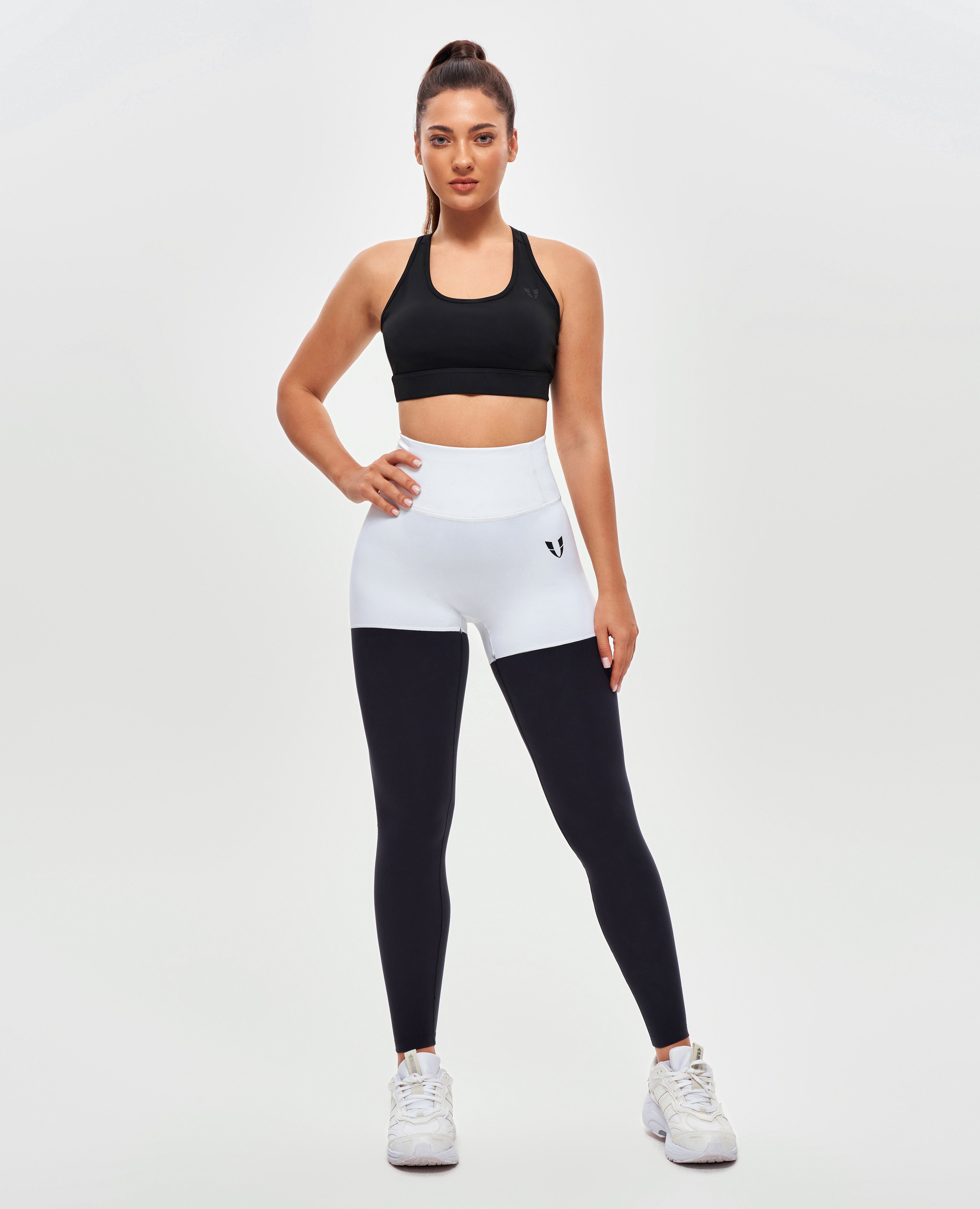 Cargo Athletic Leggings - Black and White