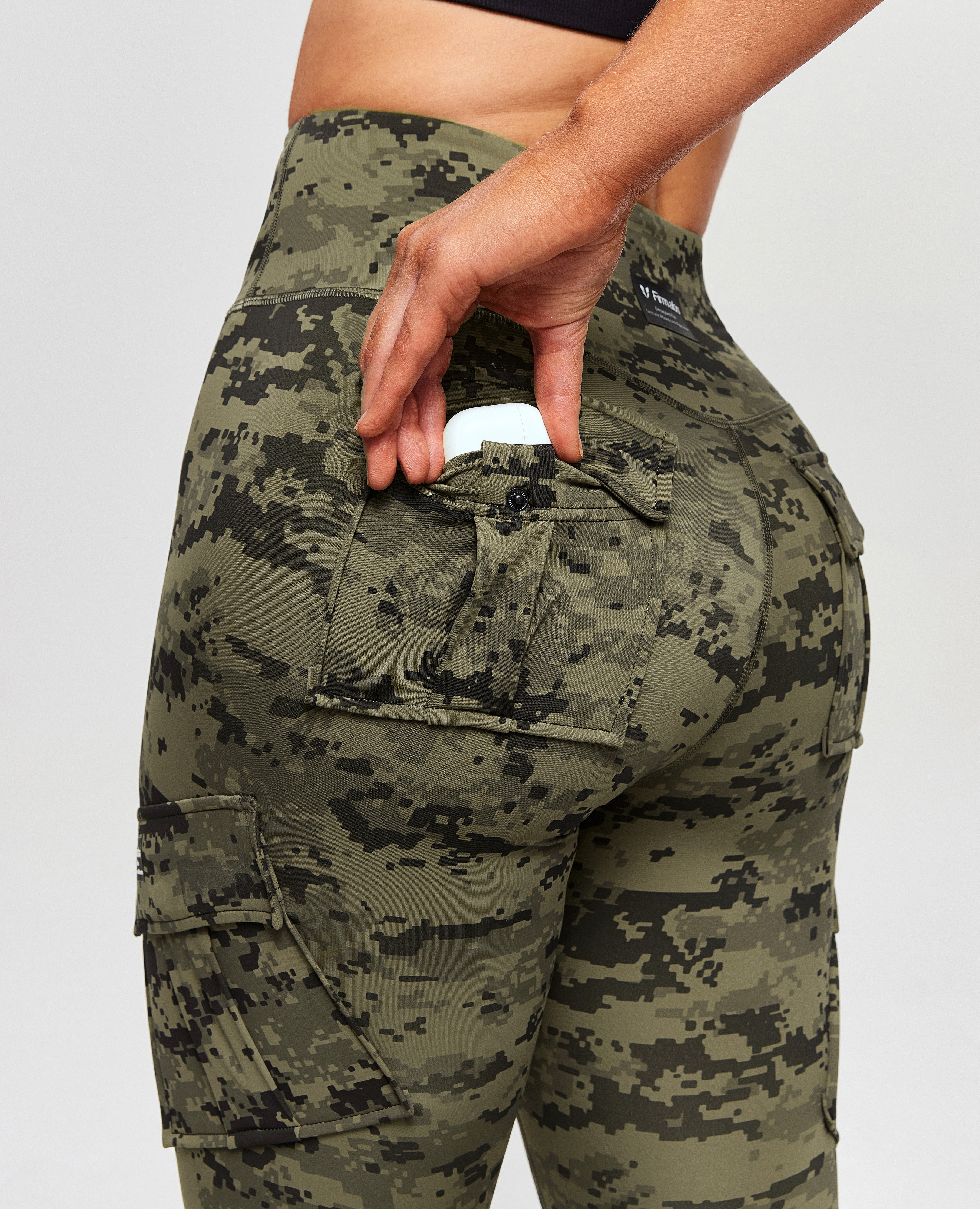 Solo Cargo Leggings - Army Green Camo