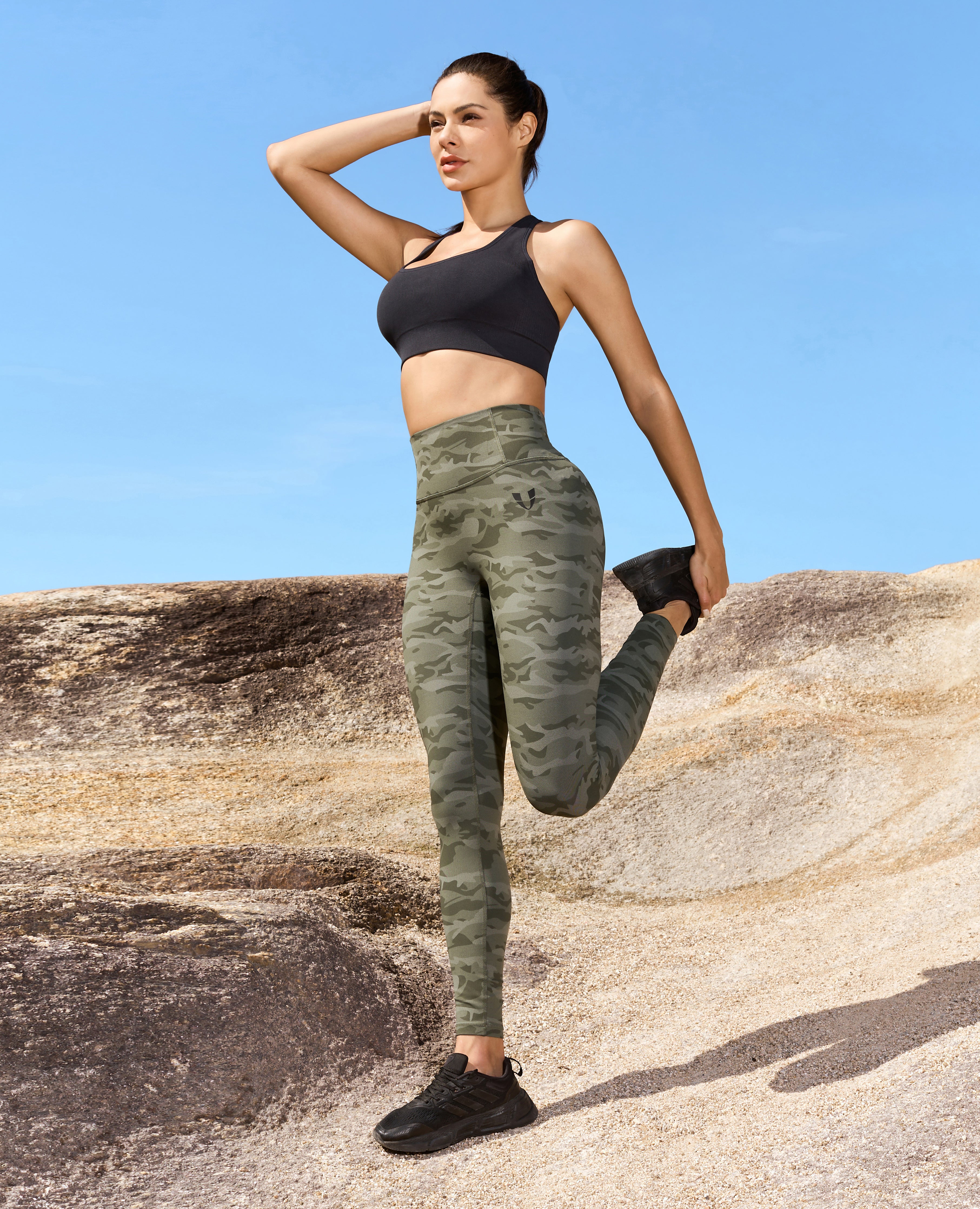 Scrunch Butt Leggings - Moss Green Camo