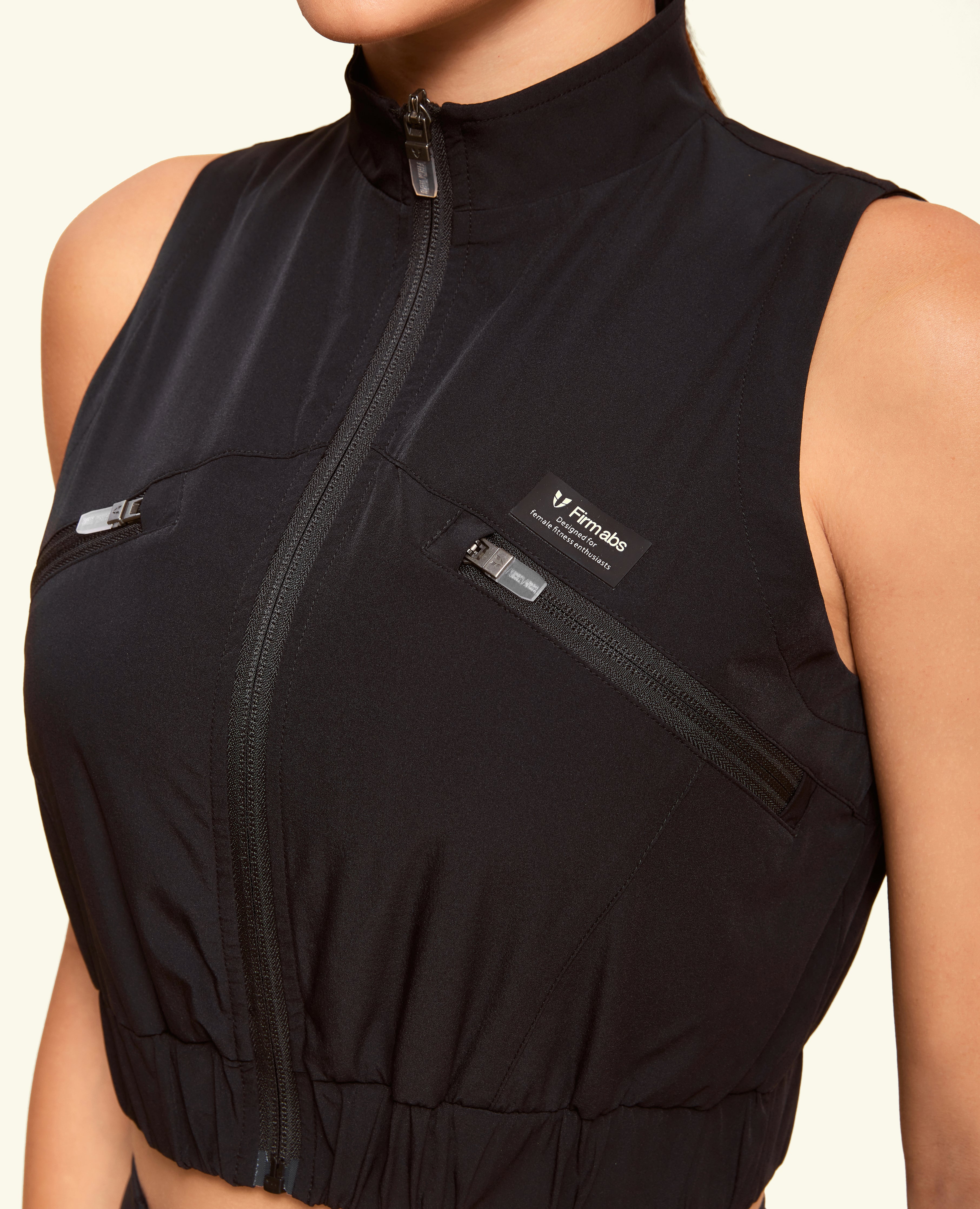 Active Core Cropped Vest - Black