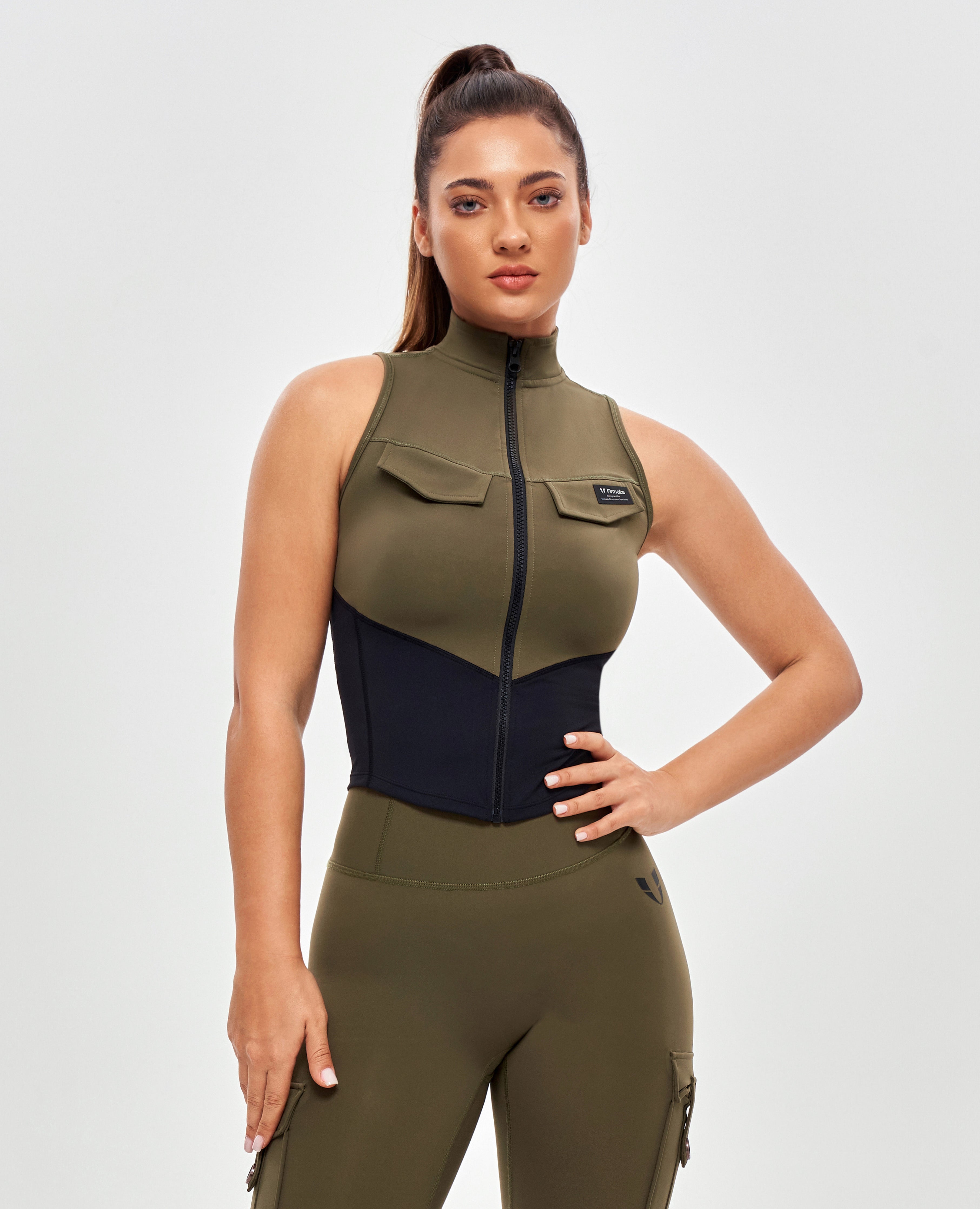 Army Abs Tank - Combat Green and Black