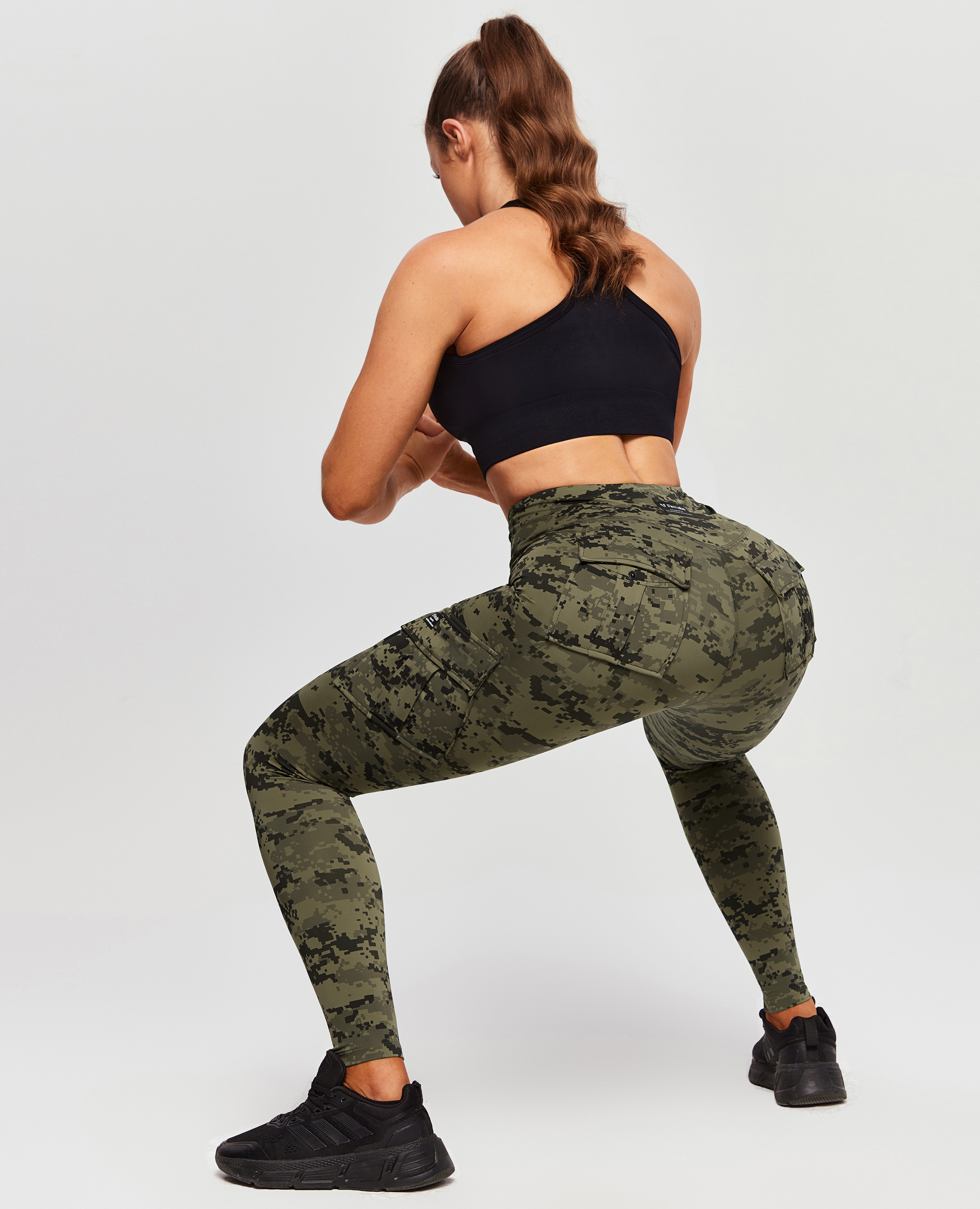 Solo Cargo Leggings - Army Green Camo