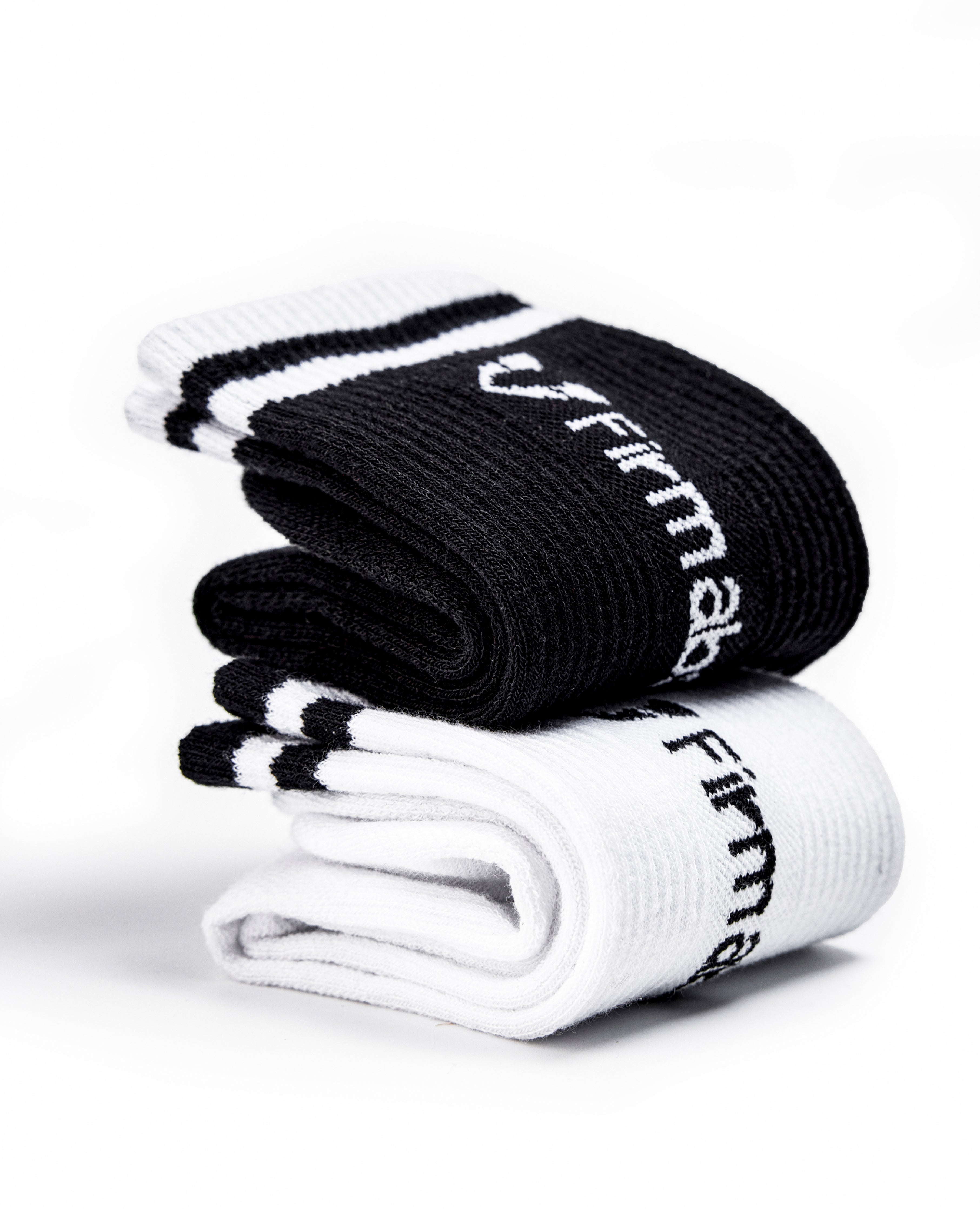 Firmabs Striped Sports Socks - Black