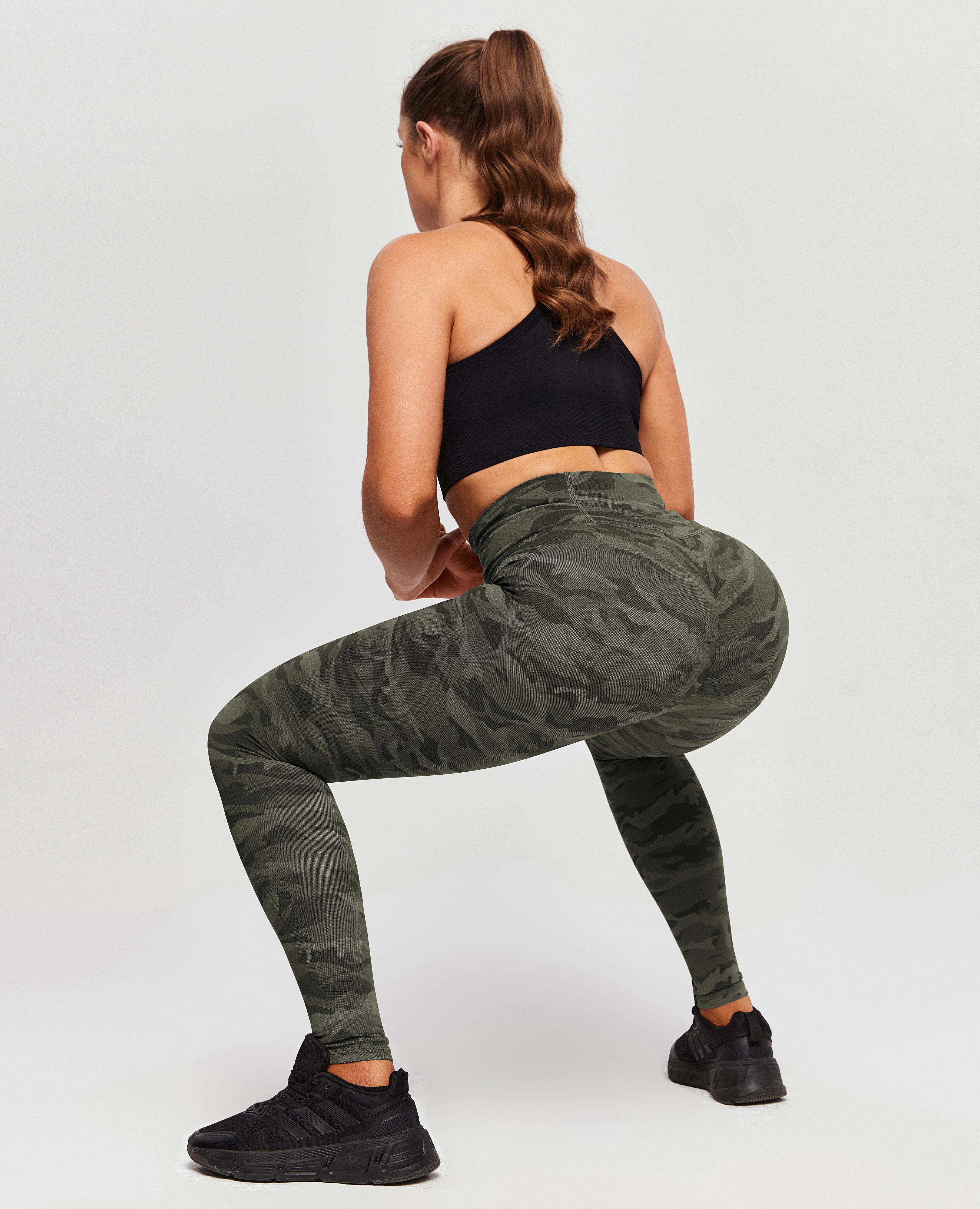 Scrunch Butt Leggings - Moss Green Camo