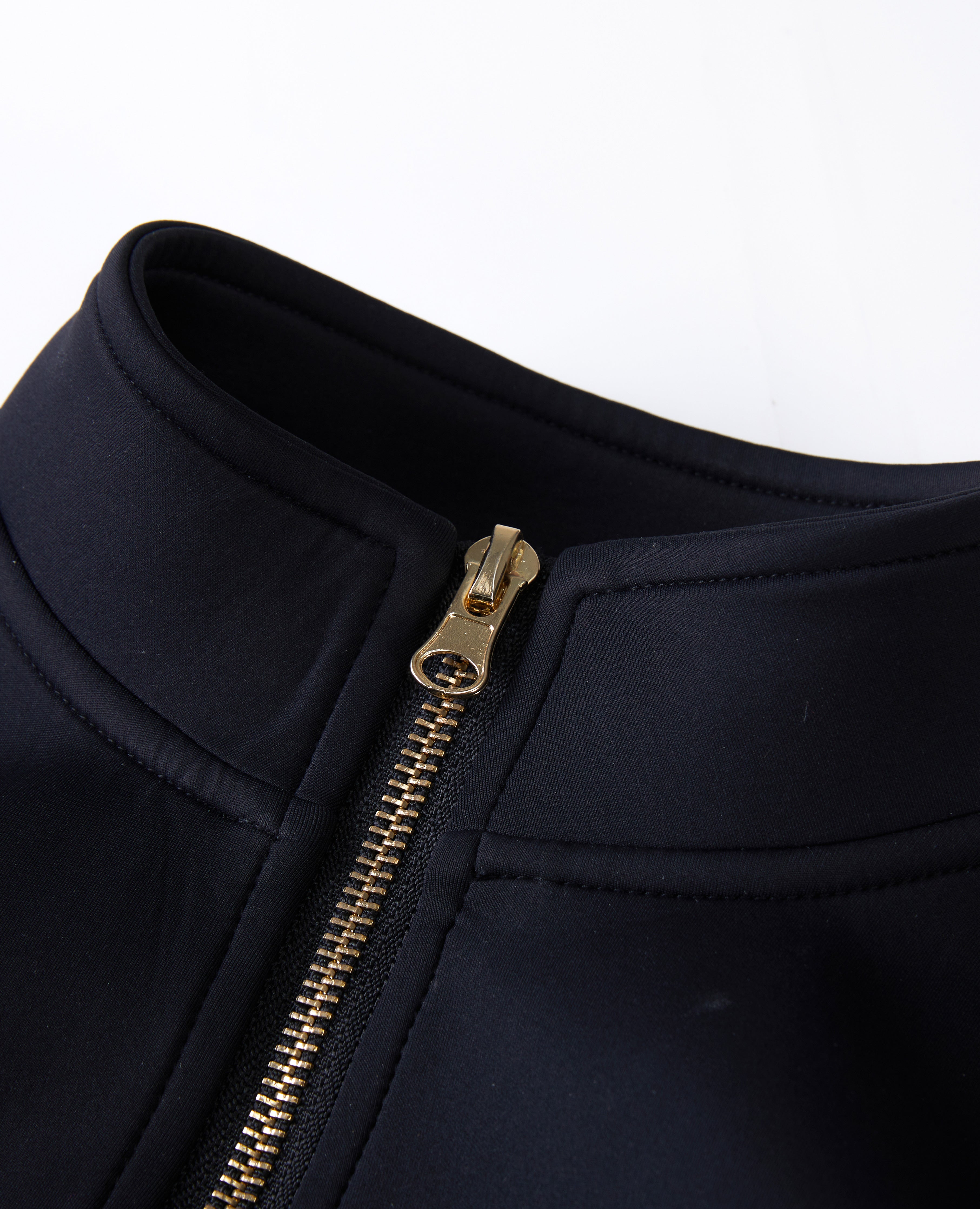 FlexFit Zip Up Cropped Jacket - Black