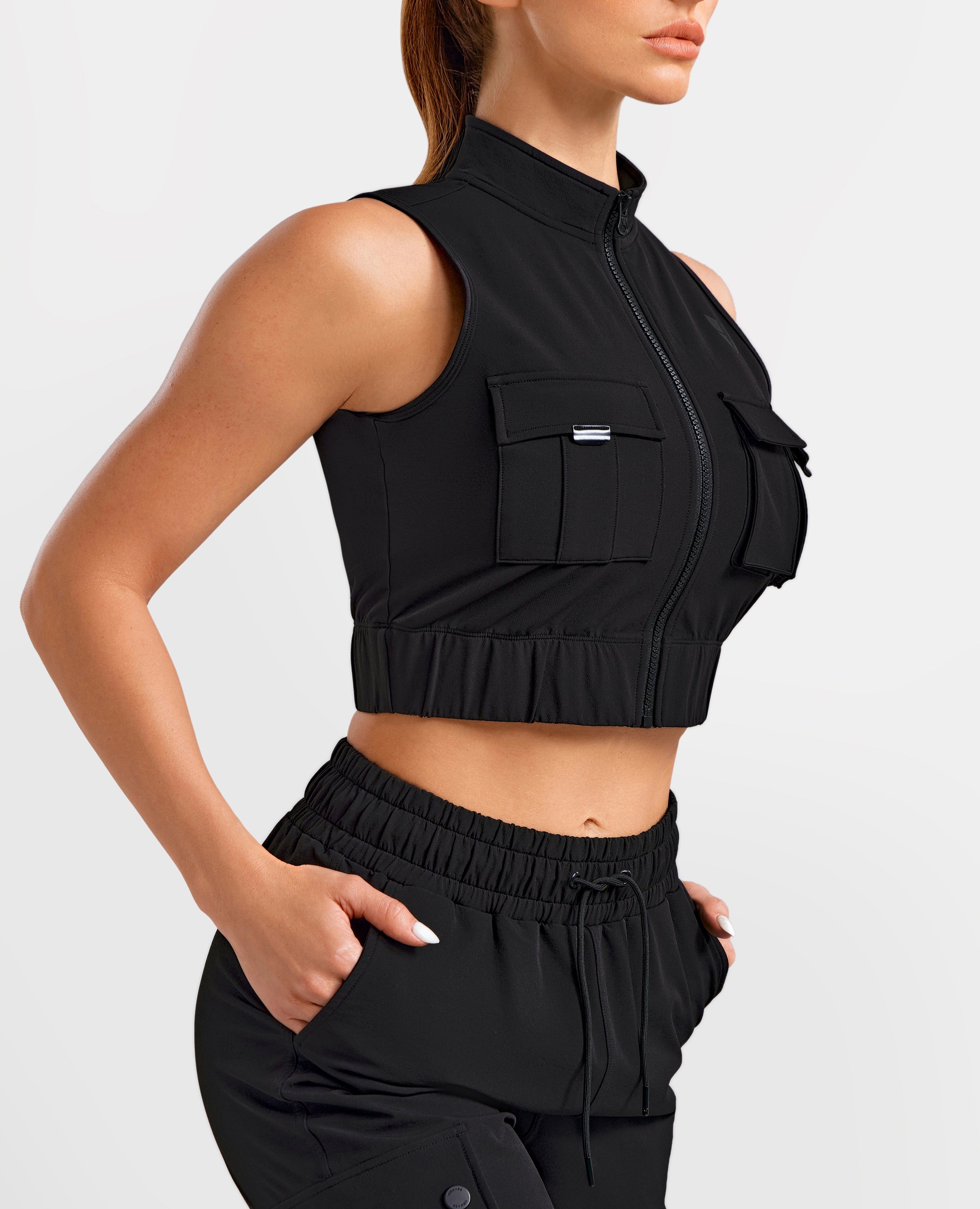 Cargo Power Moto top - Black