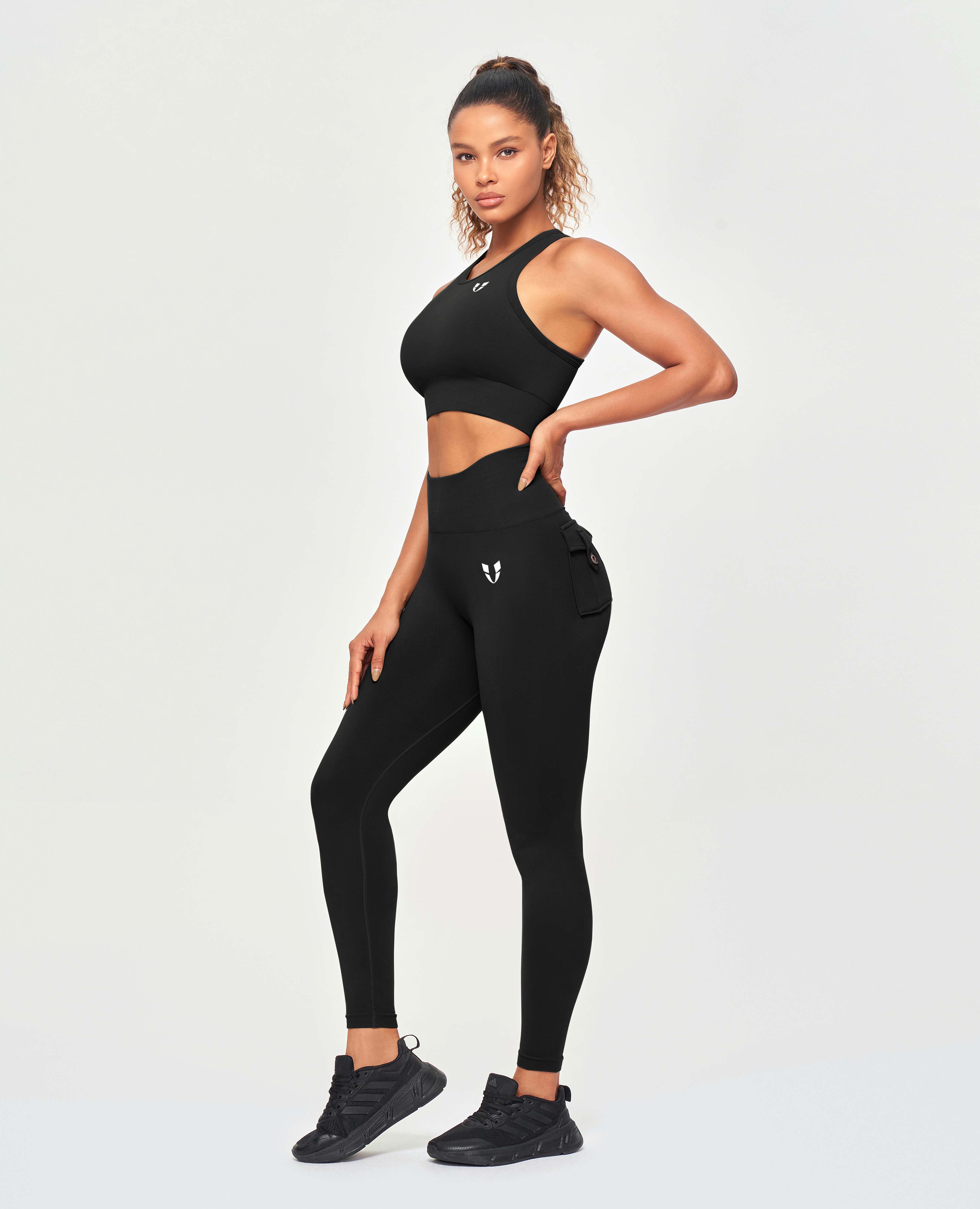 Seamless Cargo Leggings - Black