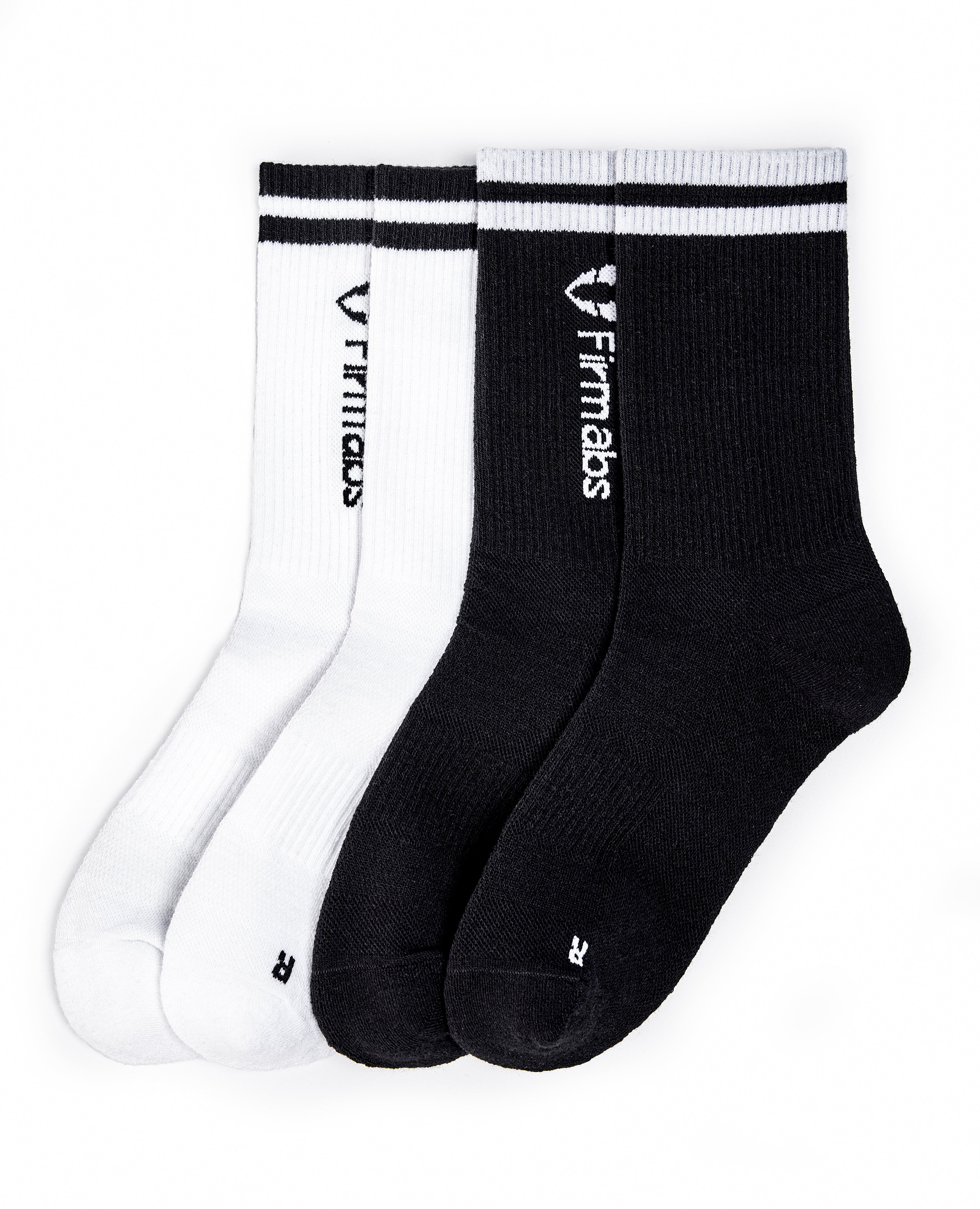 Firmabs Striped Sports Socks - Black