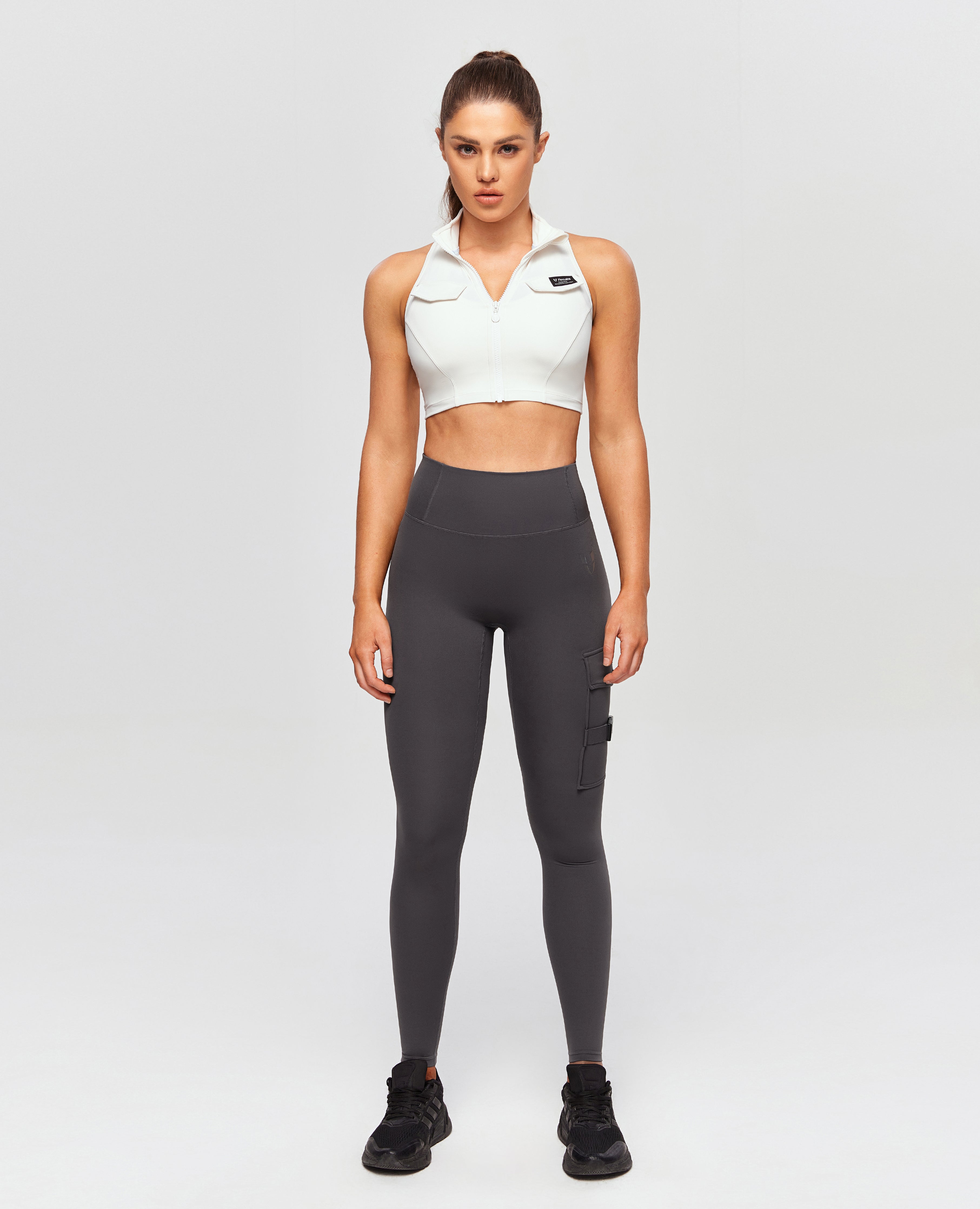 Cargo Fitness Leggings Plus - Elephant Grey