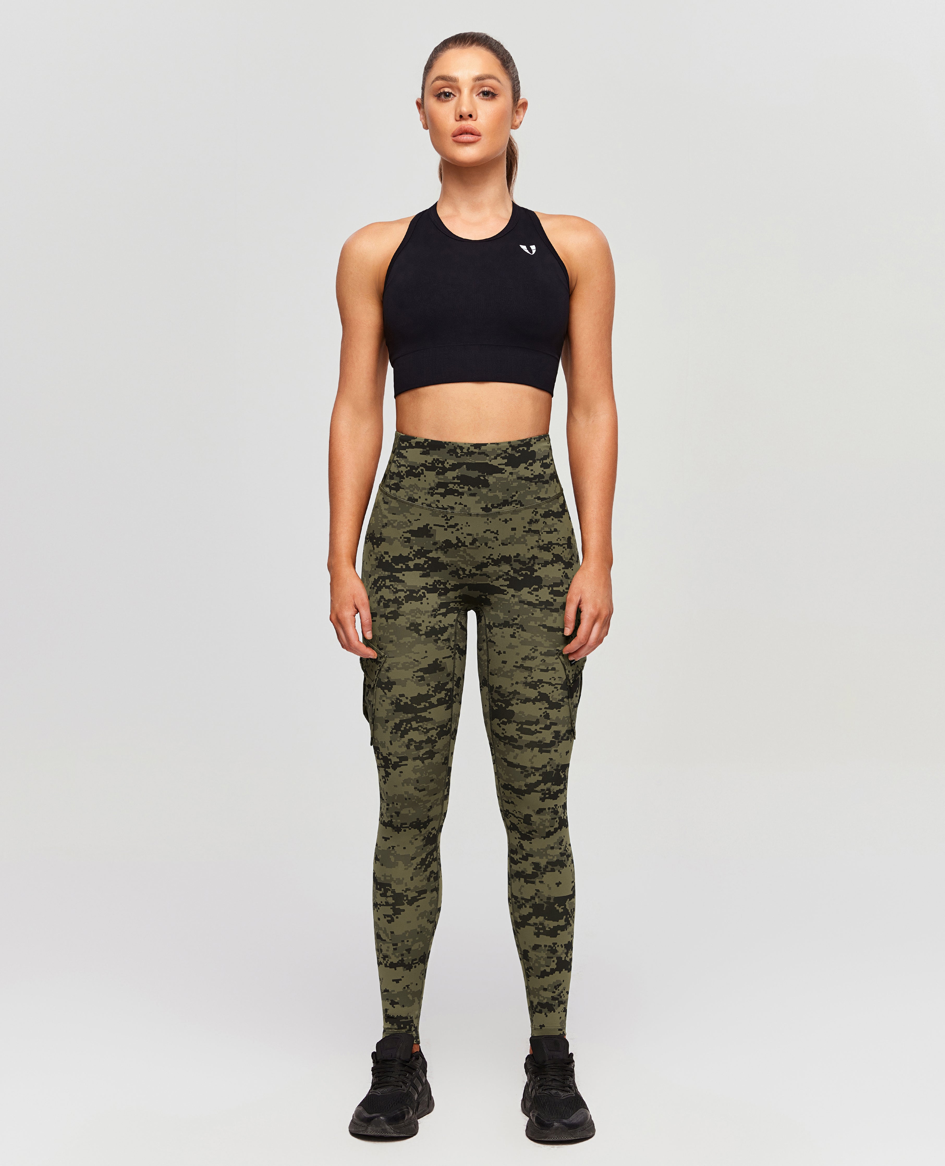 Solo Cargo Leggings - Army Green Camo