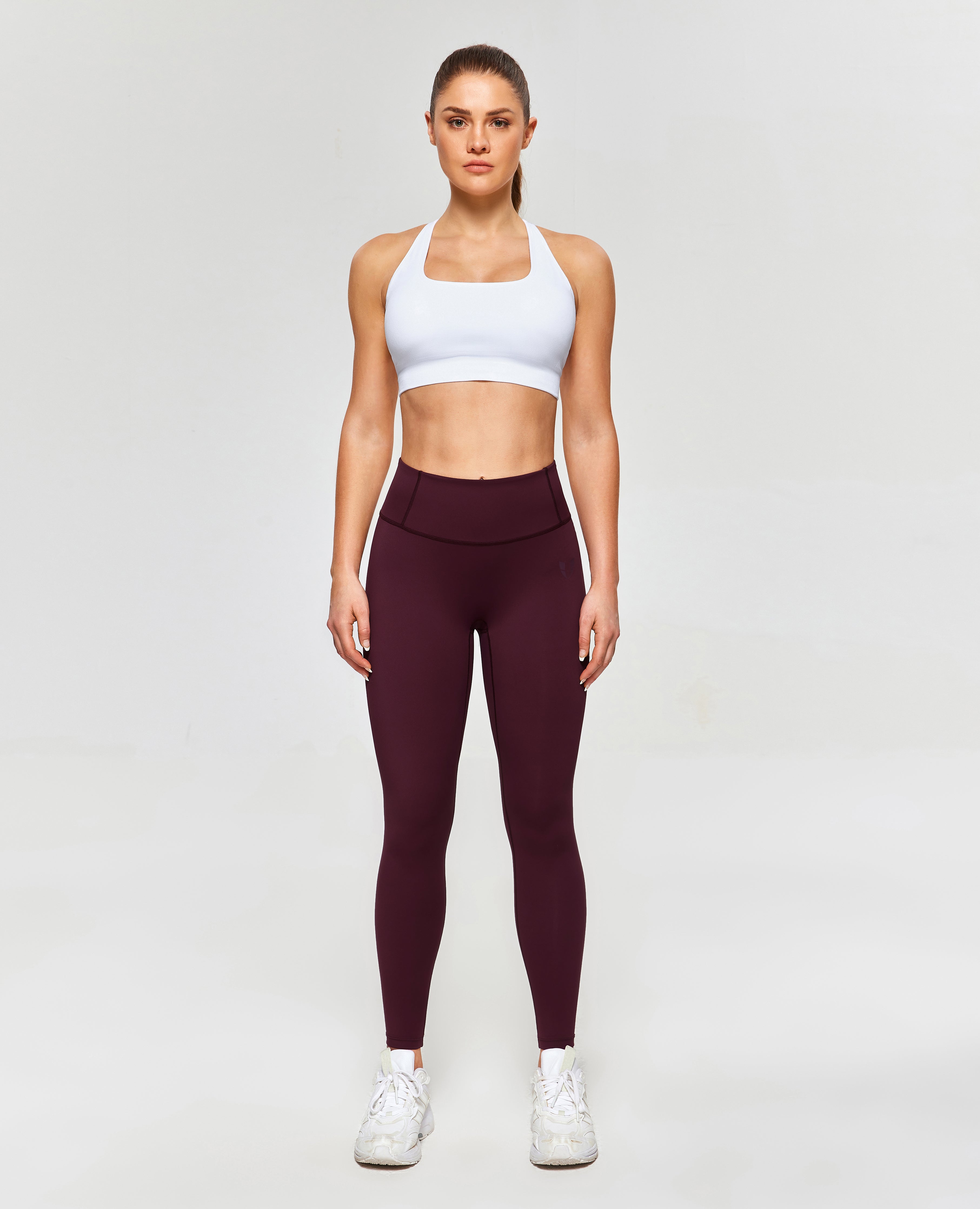 Firmabs High Waist Compression Leggings - Dark wine red