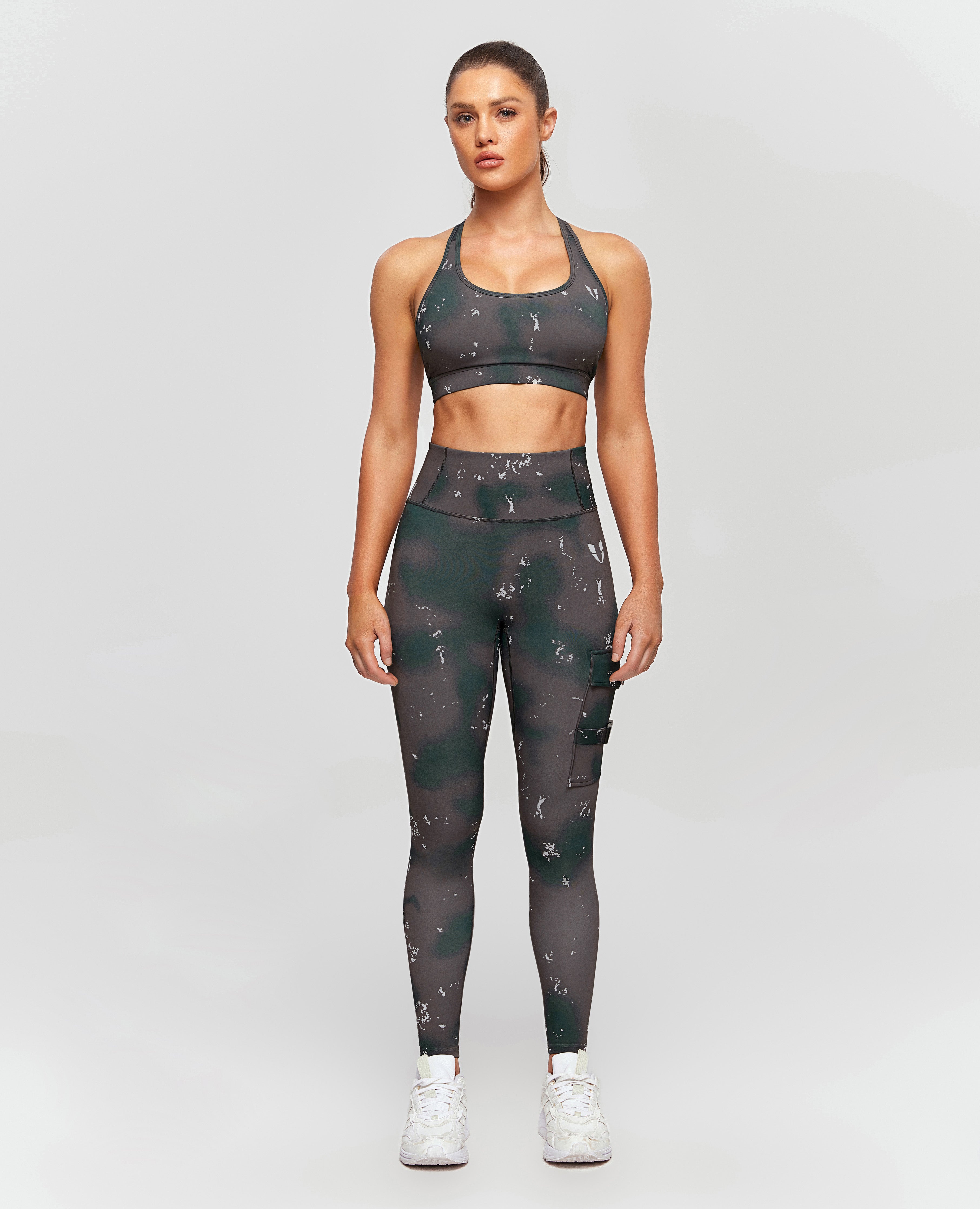 Cargo Fitness Leggings - Phantom Tie Dye