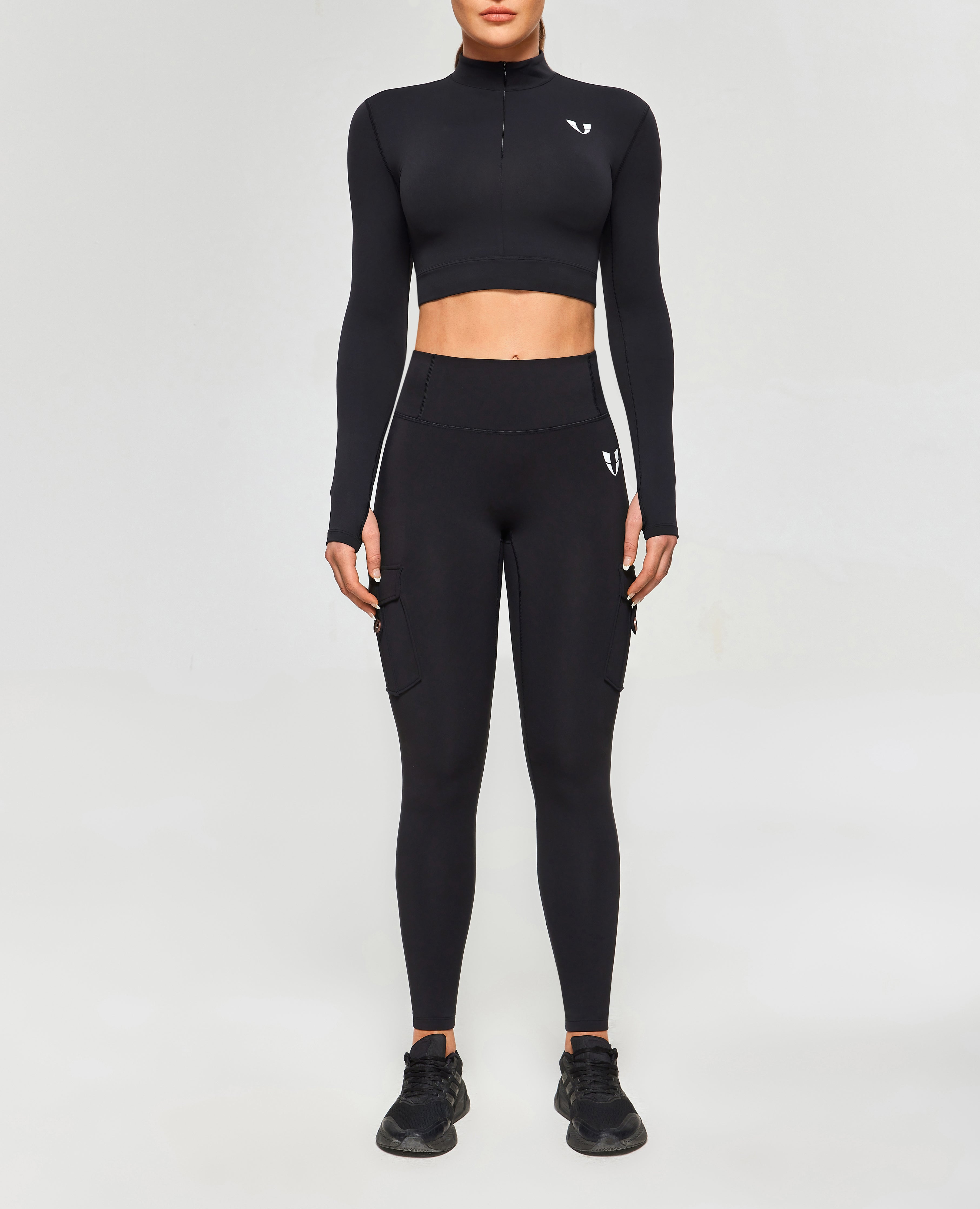 PowerMove Thermal Fleece Cargo Leggings - Black