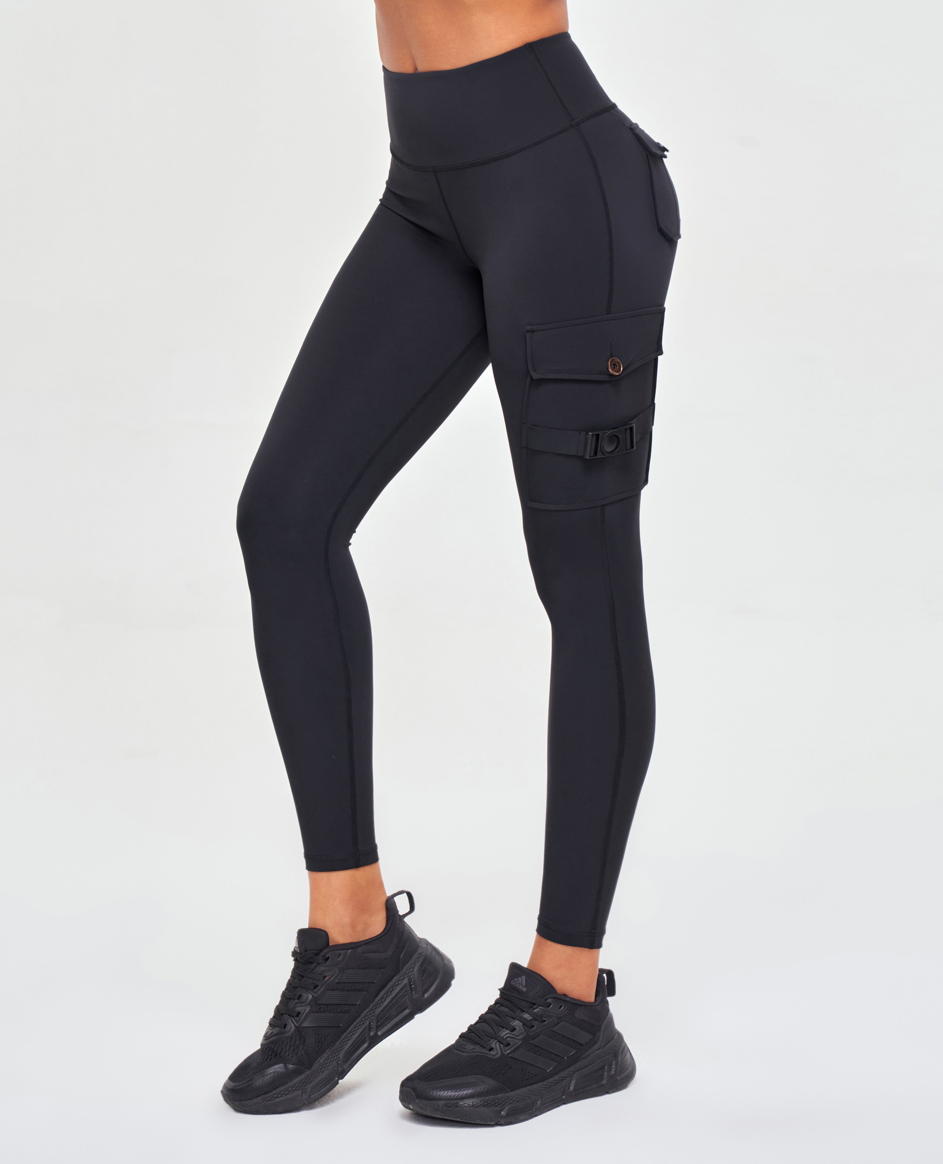 Leggings deportivos cargo - Negro