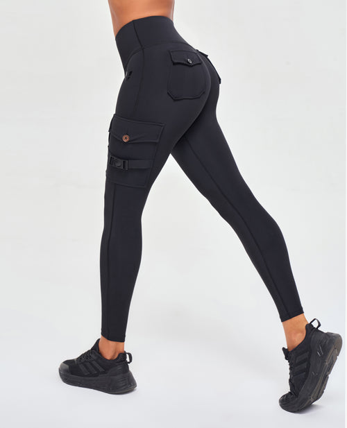 Gym Leggings with Pockets Black | Activewear | FIRM ABS